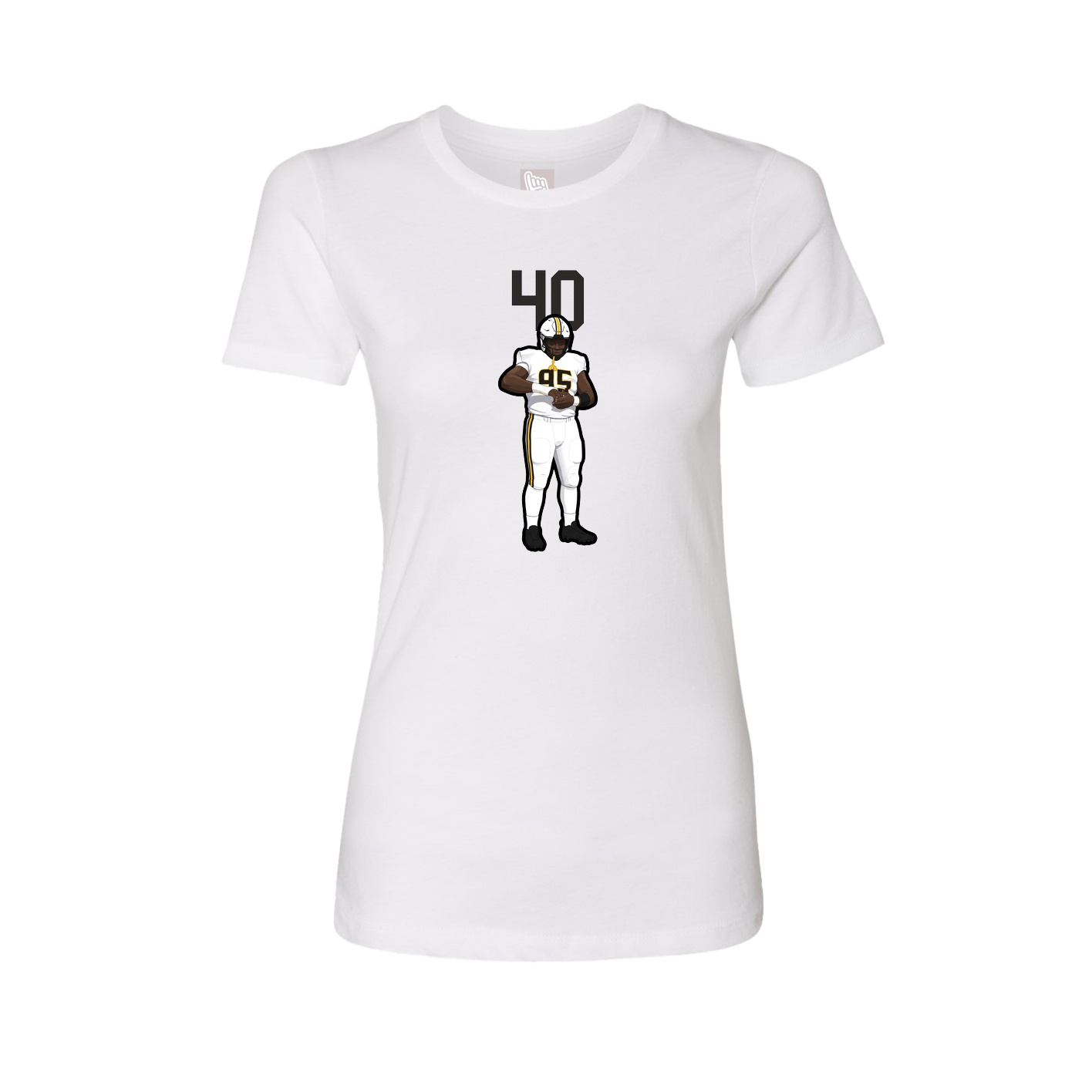 Fitted Women's Tee — Number Top in White