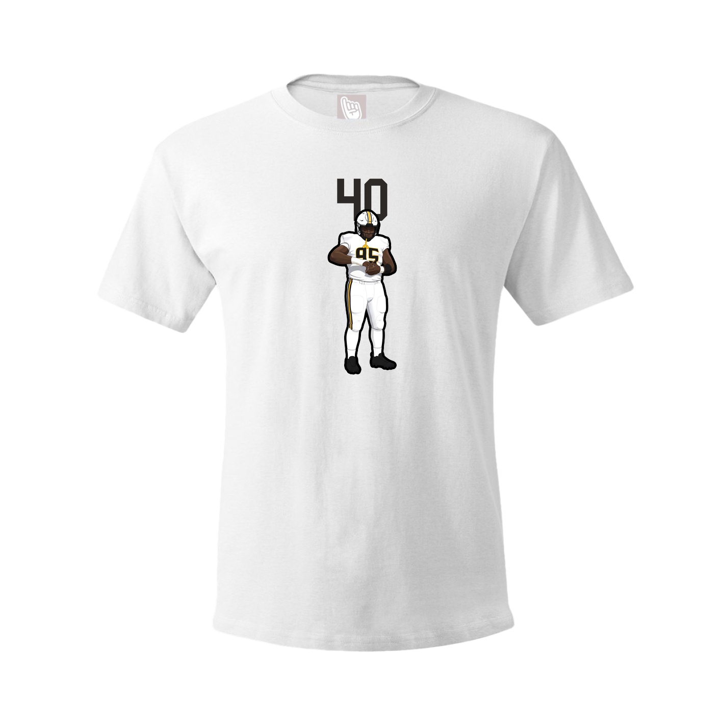 Youth Tee — Number Top in White