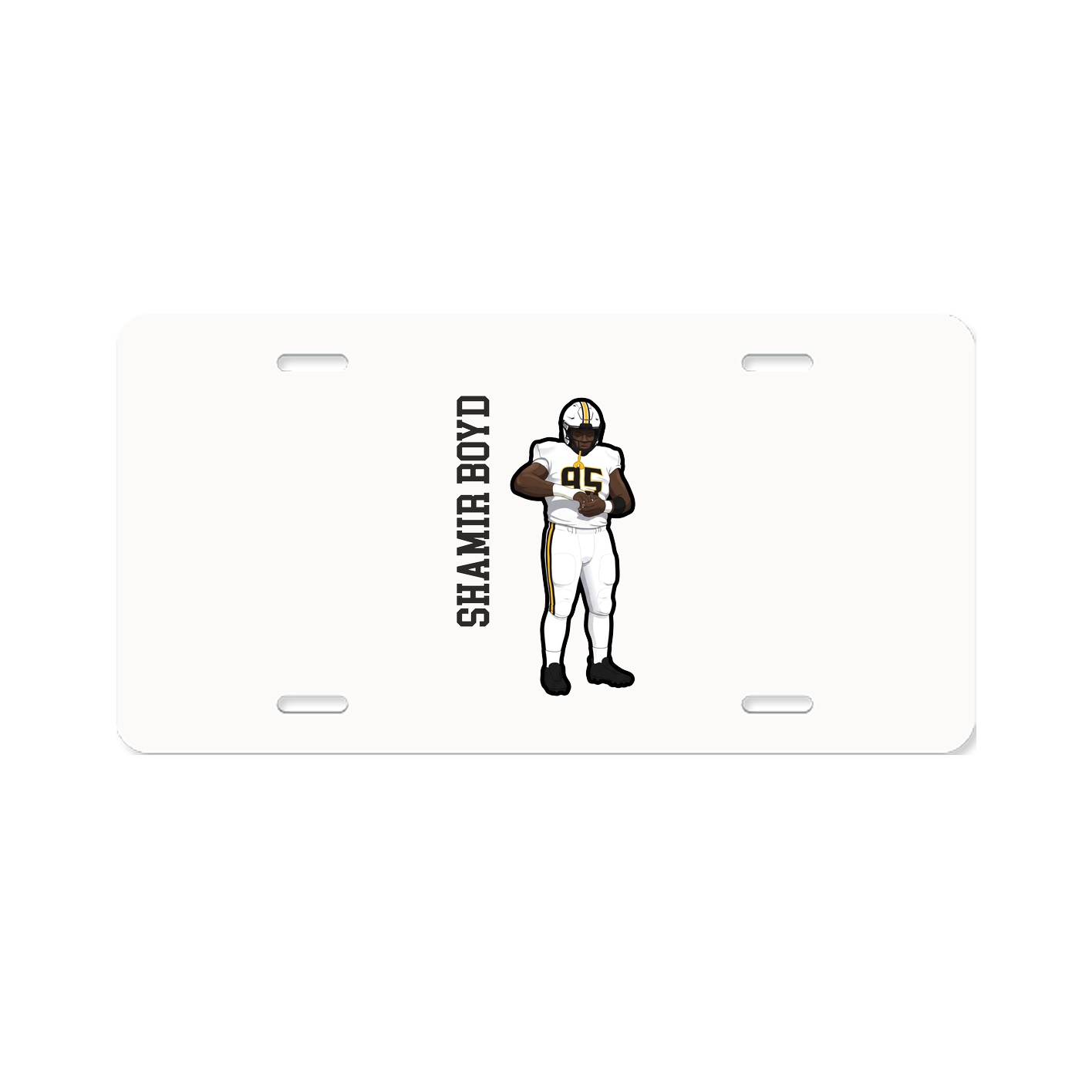 License Plate — Name Vertical in Classic