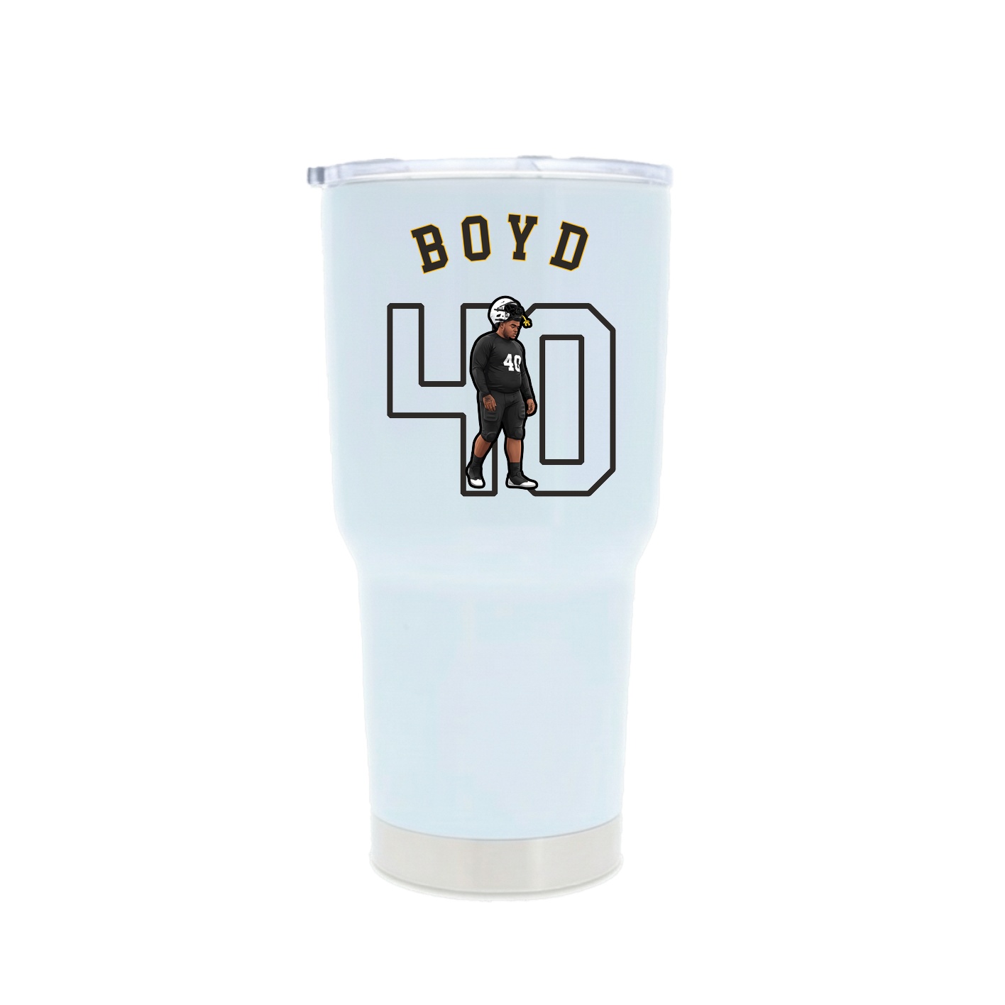 30oz Stainless Steel Tumbler — Shirsey Arch in White