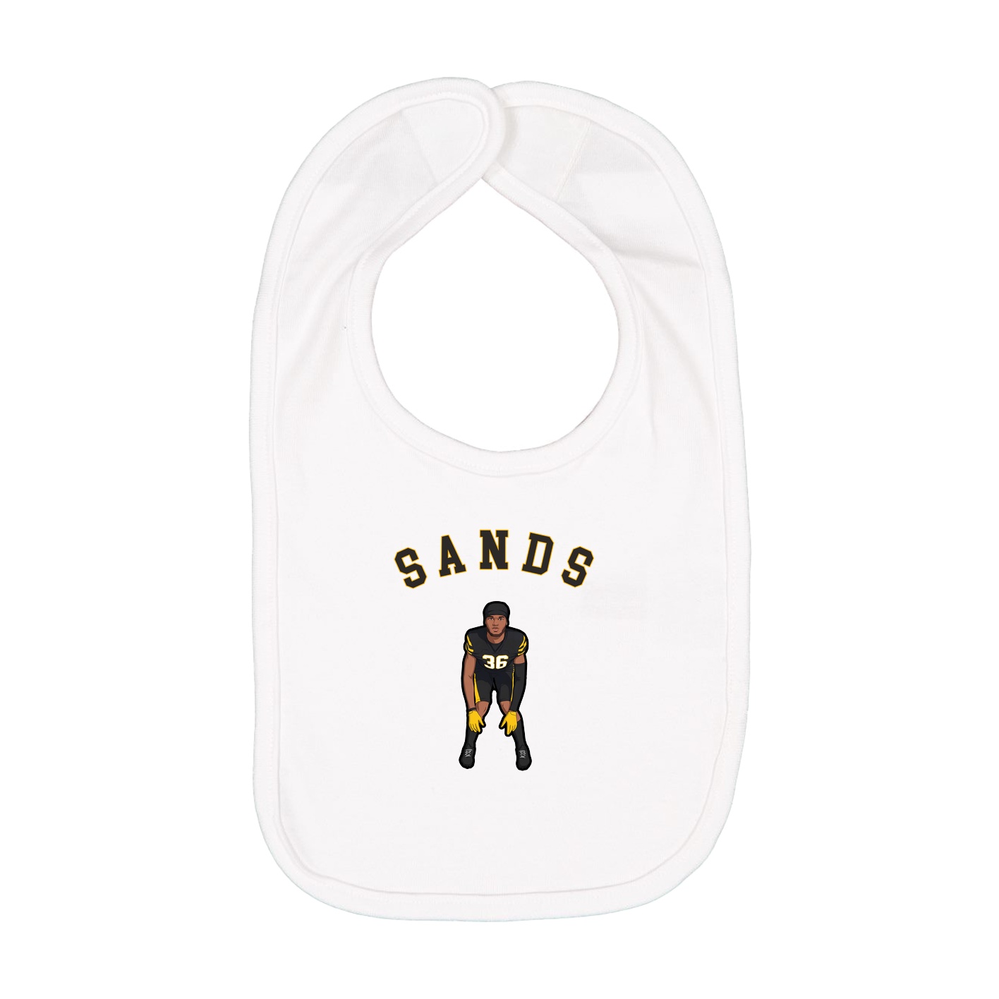 Infant Bib — Shirsey Arch in White