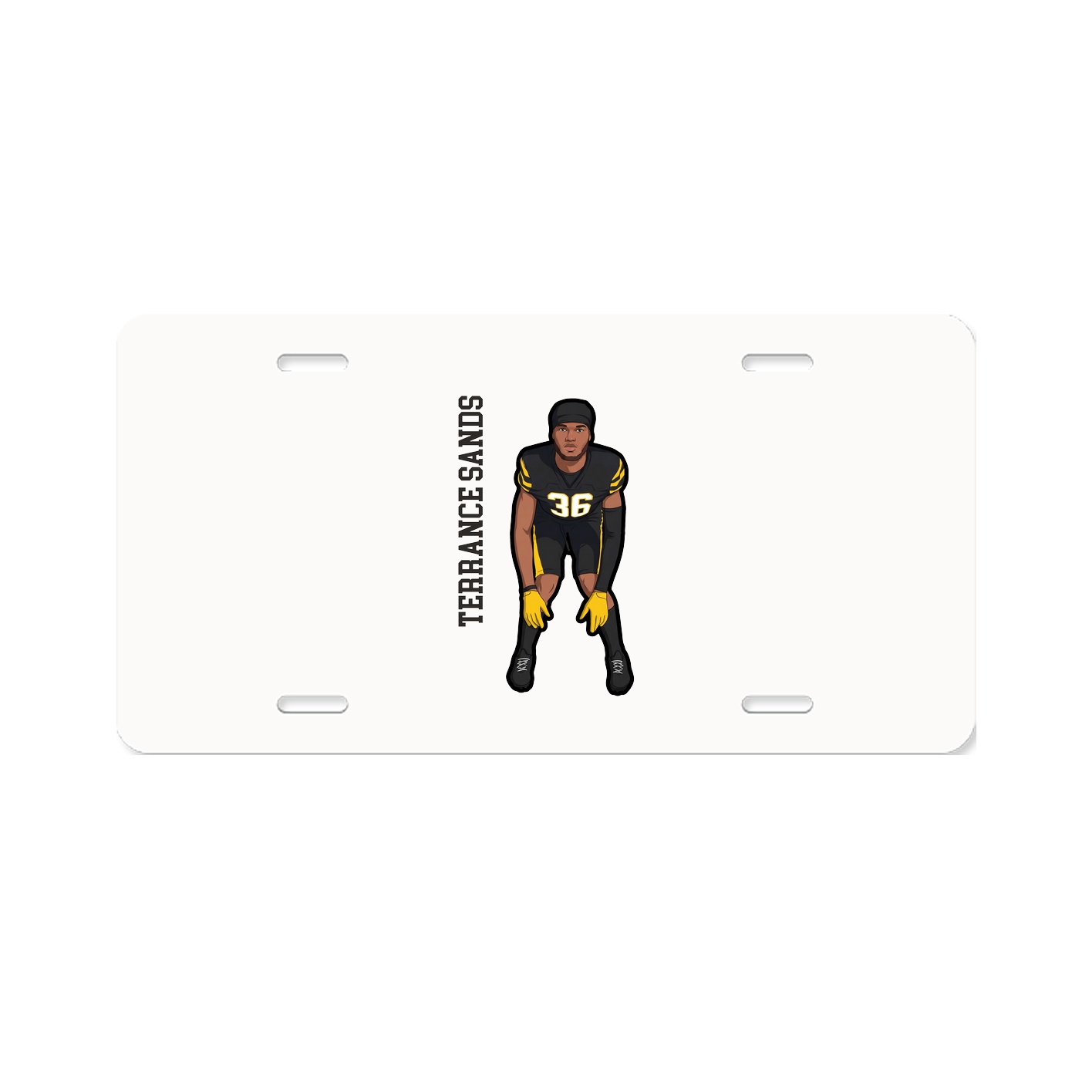 License Plate — Name Vertical in Classic