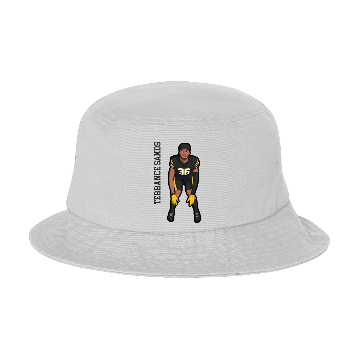 Bucket Cap — Name Vertical in White