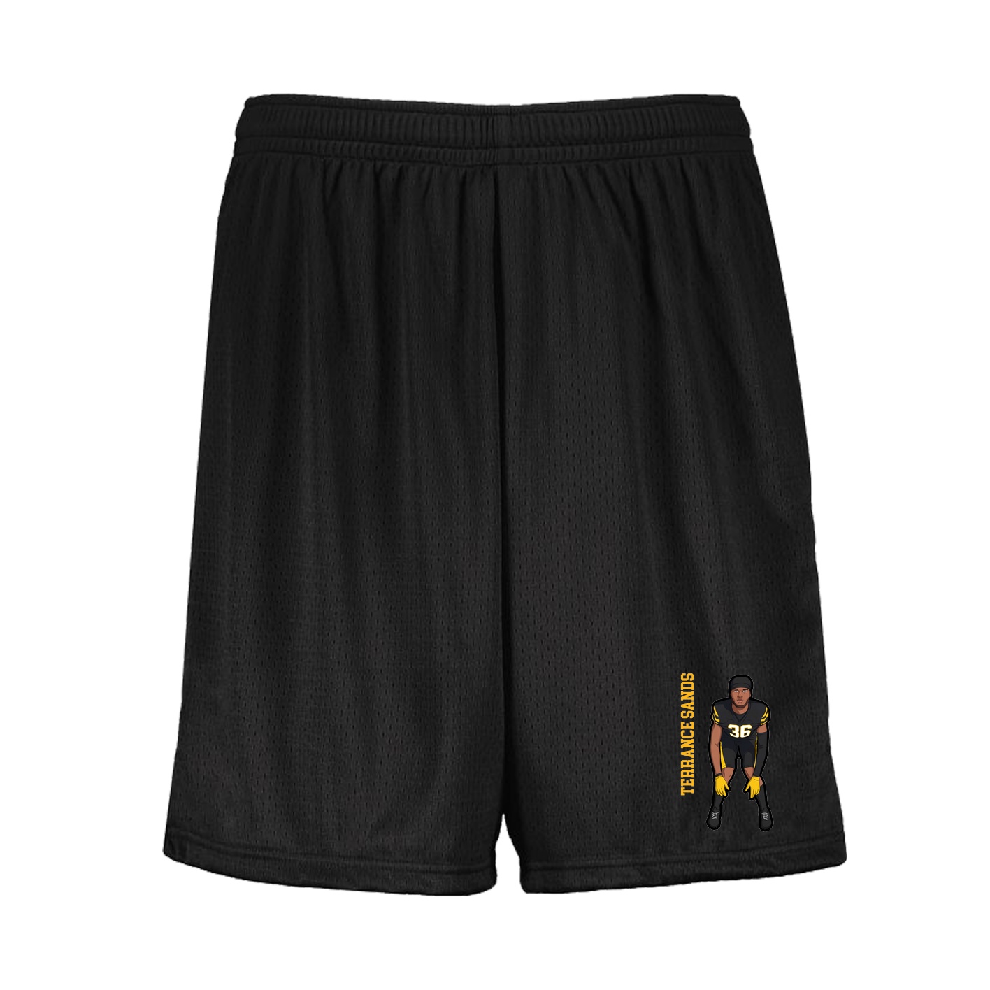 Shorts — Name Vertical in Black