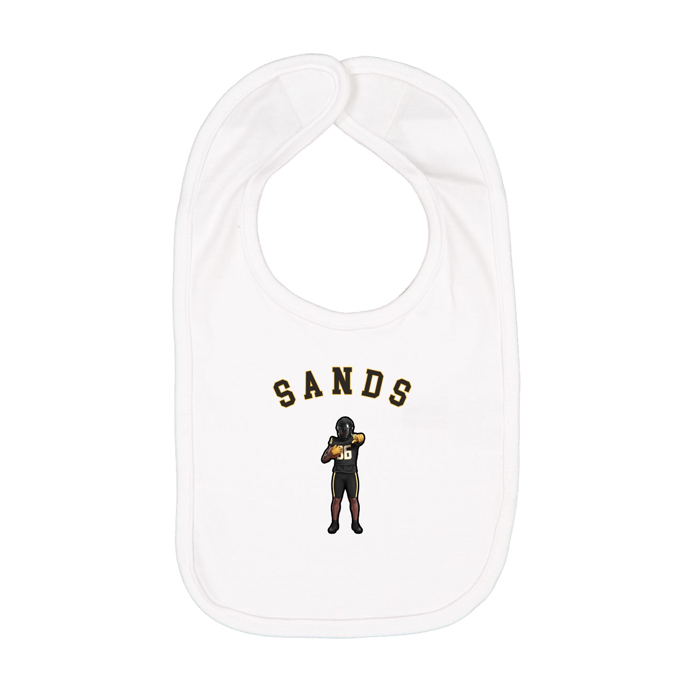 Infant Bib — Shirsey Arch in White