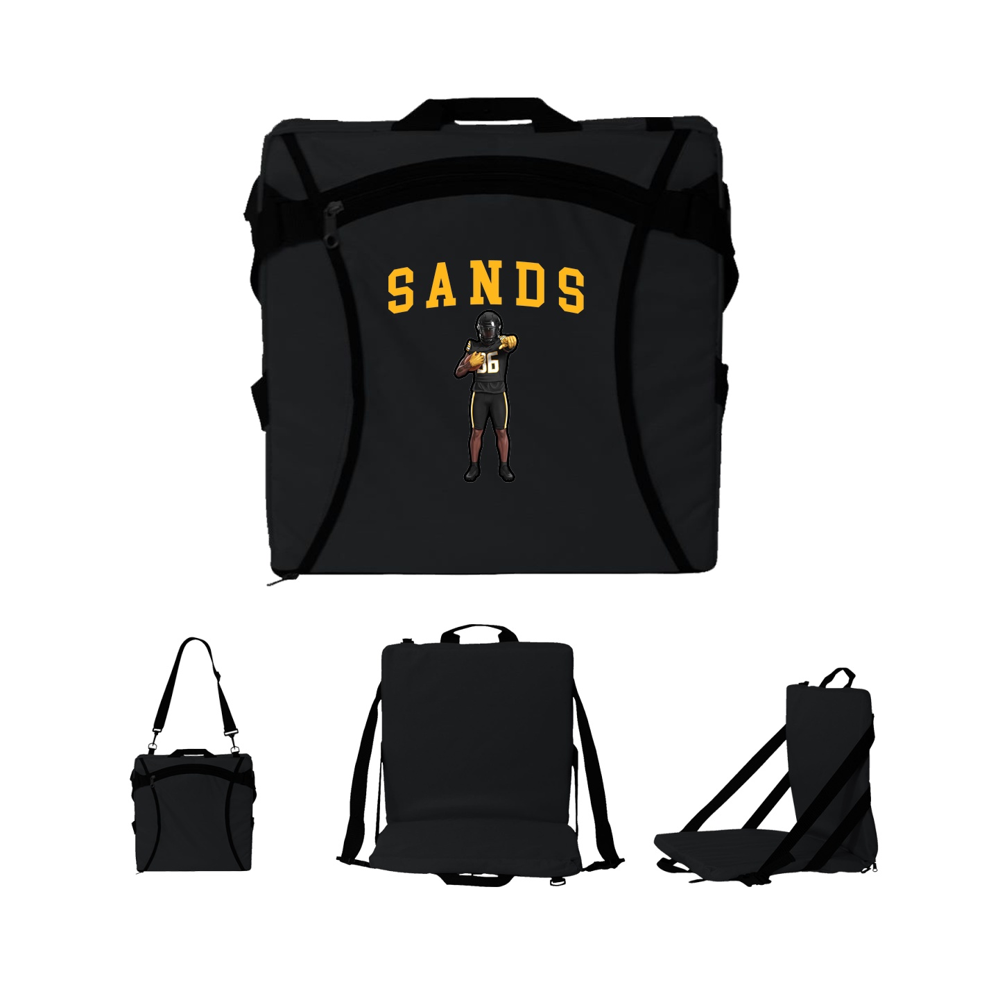 Folding Stadium Seat — Shirsey in Black