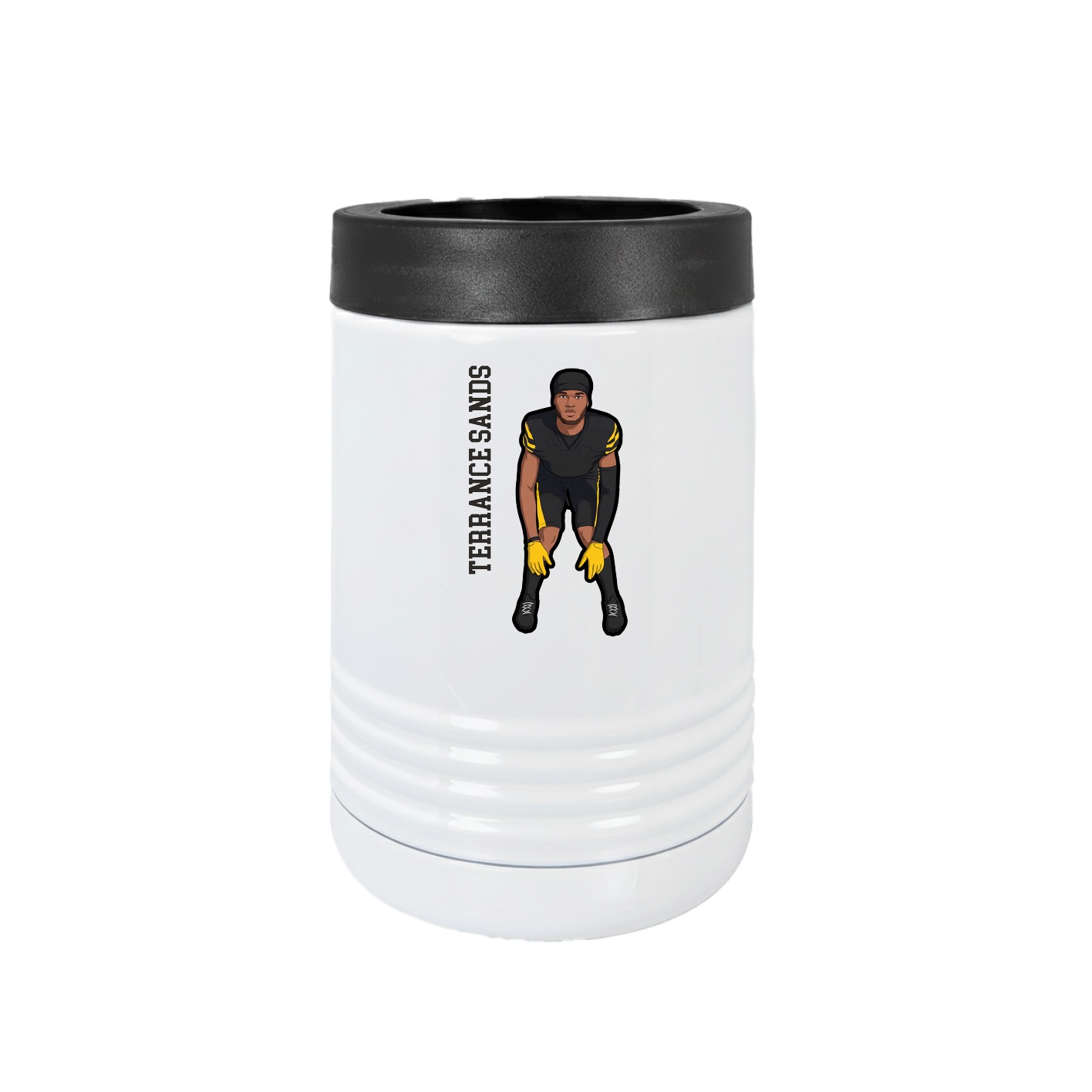 Beverage Holder — Name Vertical in White