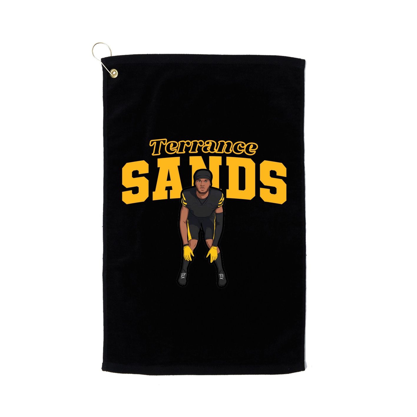 Golf Towel — Name Arch in Black