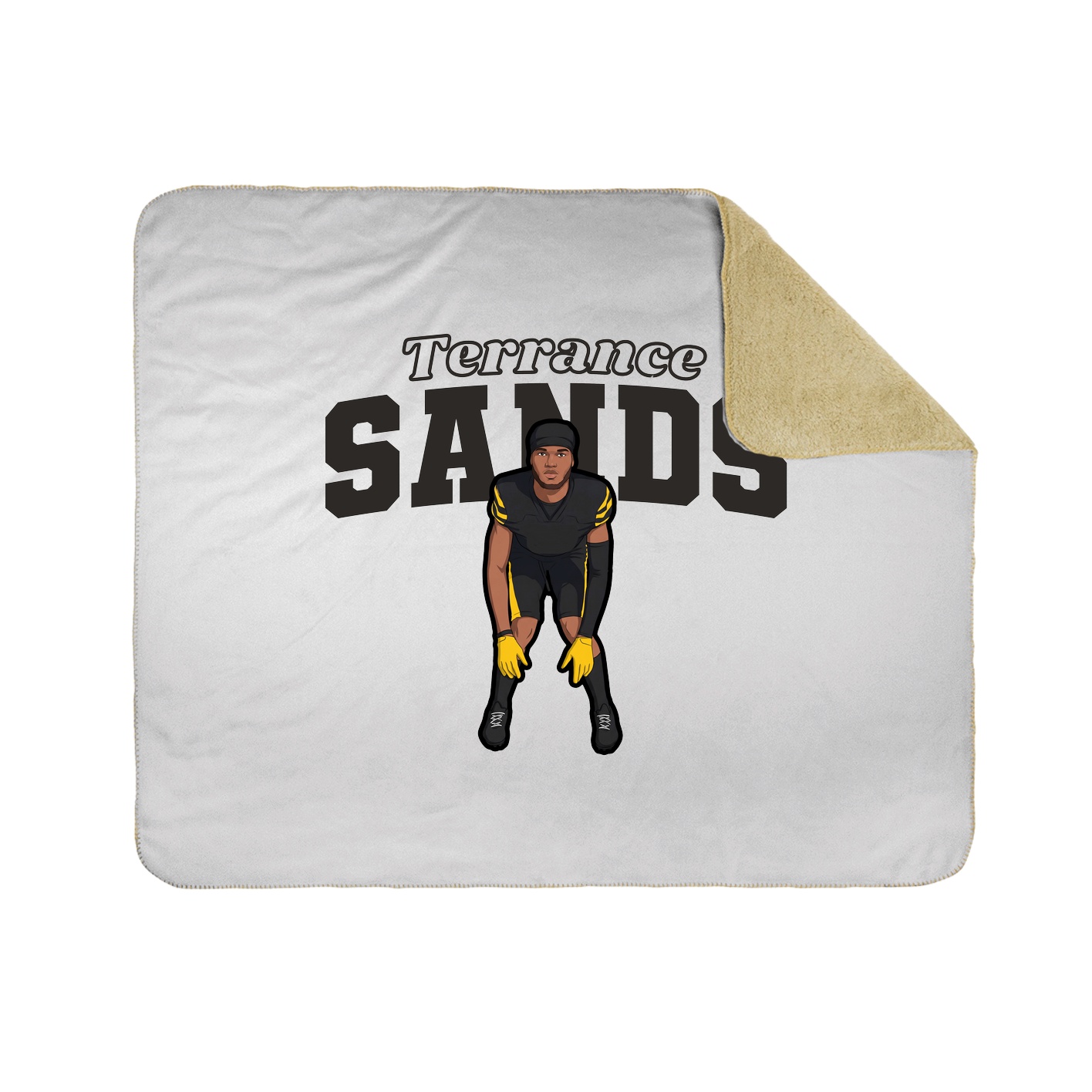 Throw Blanket — Name Arch in White