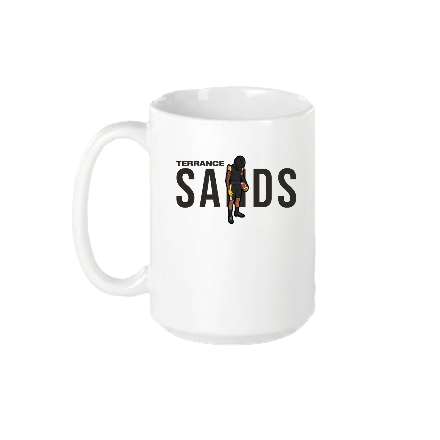 15oz Coffee Mug — Player Name in White