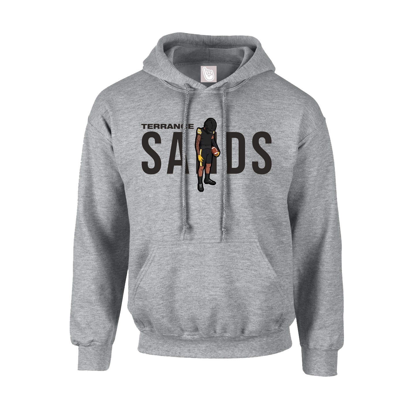 Youth Hoodie — Player Name in Grey