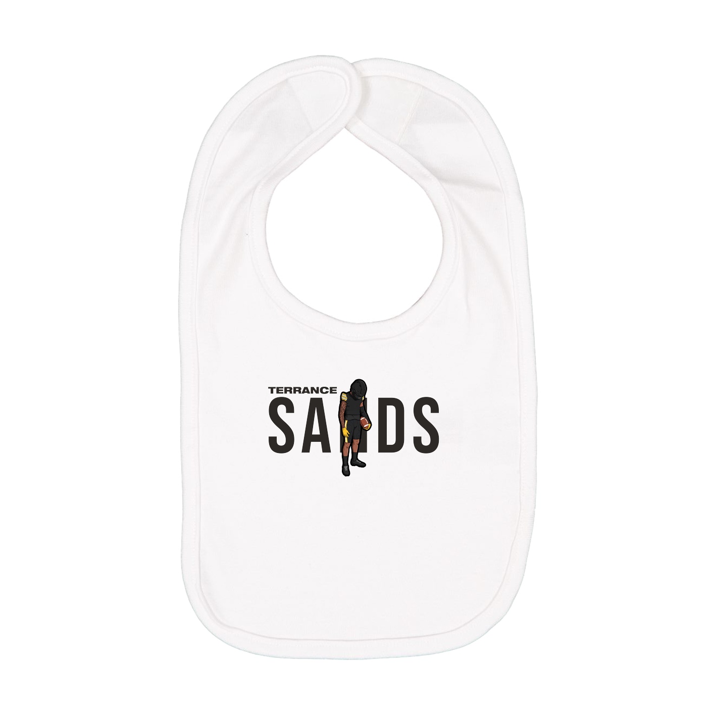 Infant Bib — Player Name in White