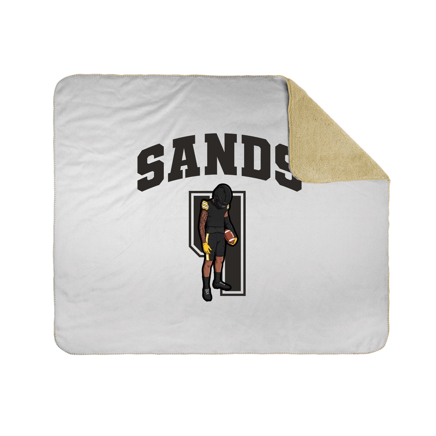 Throw Blanket — Number in White
