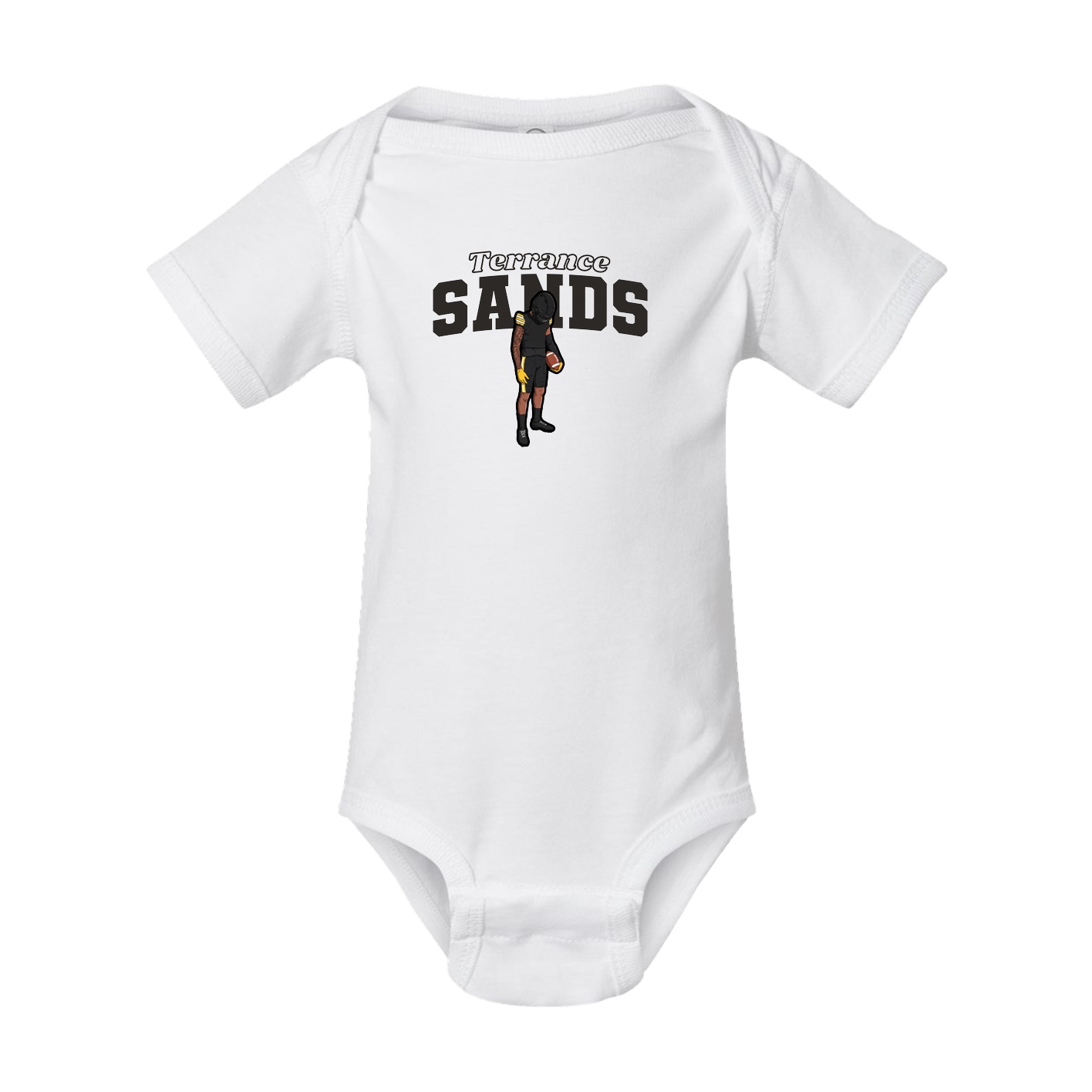 Baby Onesie — Name Arch in White