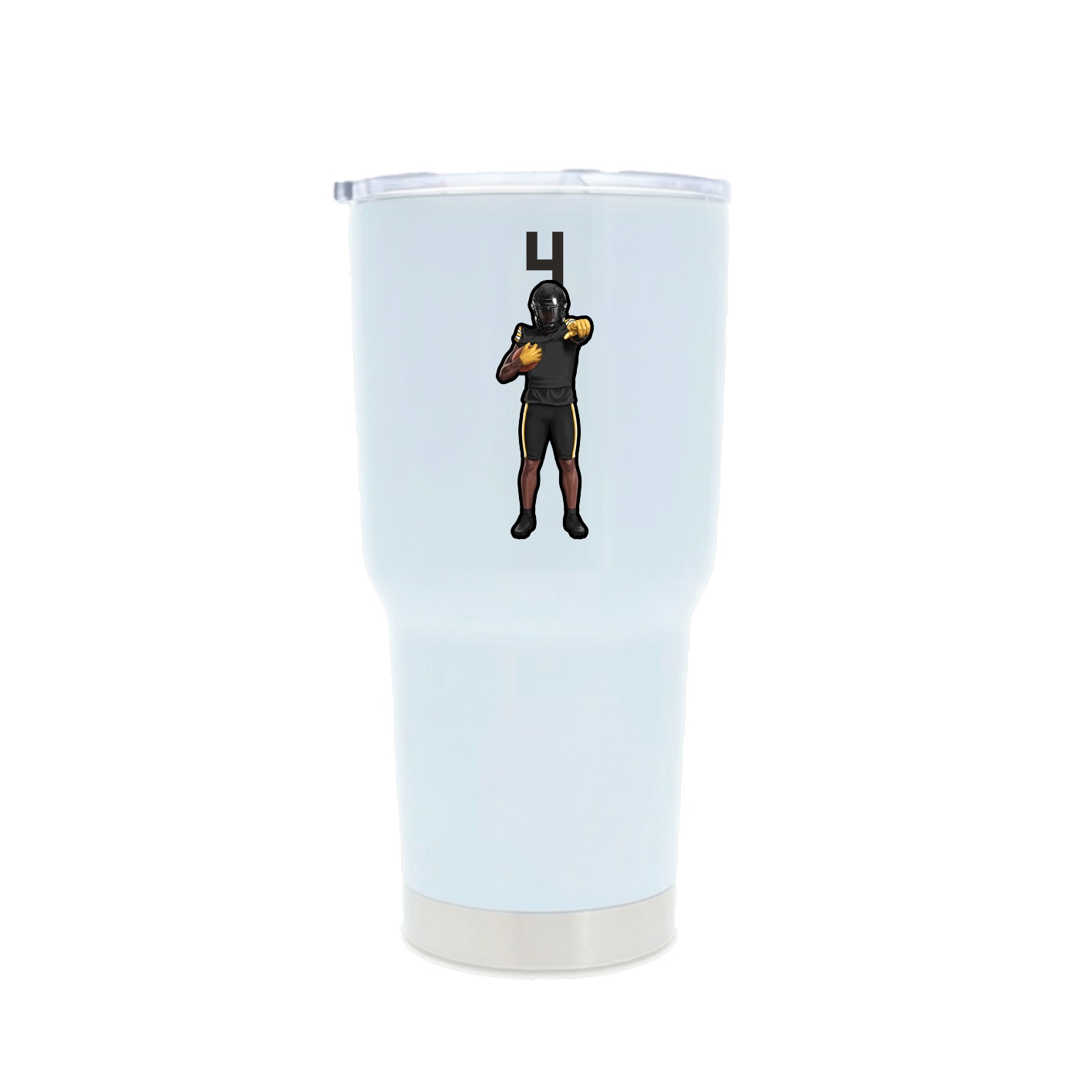 30oz Stainless Steel Tumbler — Number Top in White