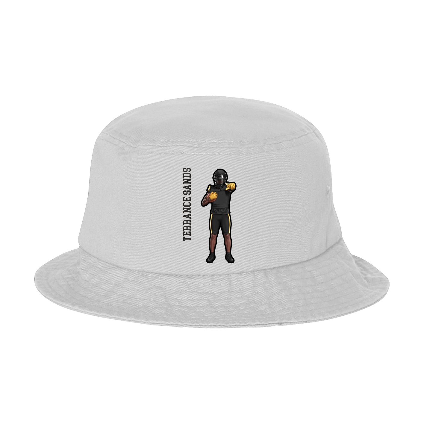 Bucket Cap — Name Vertical in White