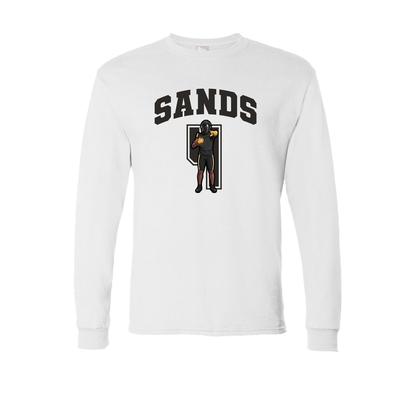 Long Sleeve Tee — Number in White