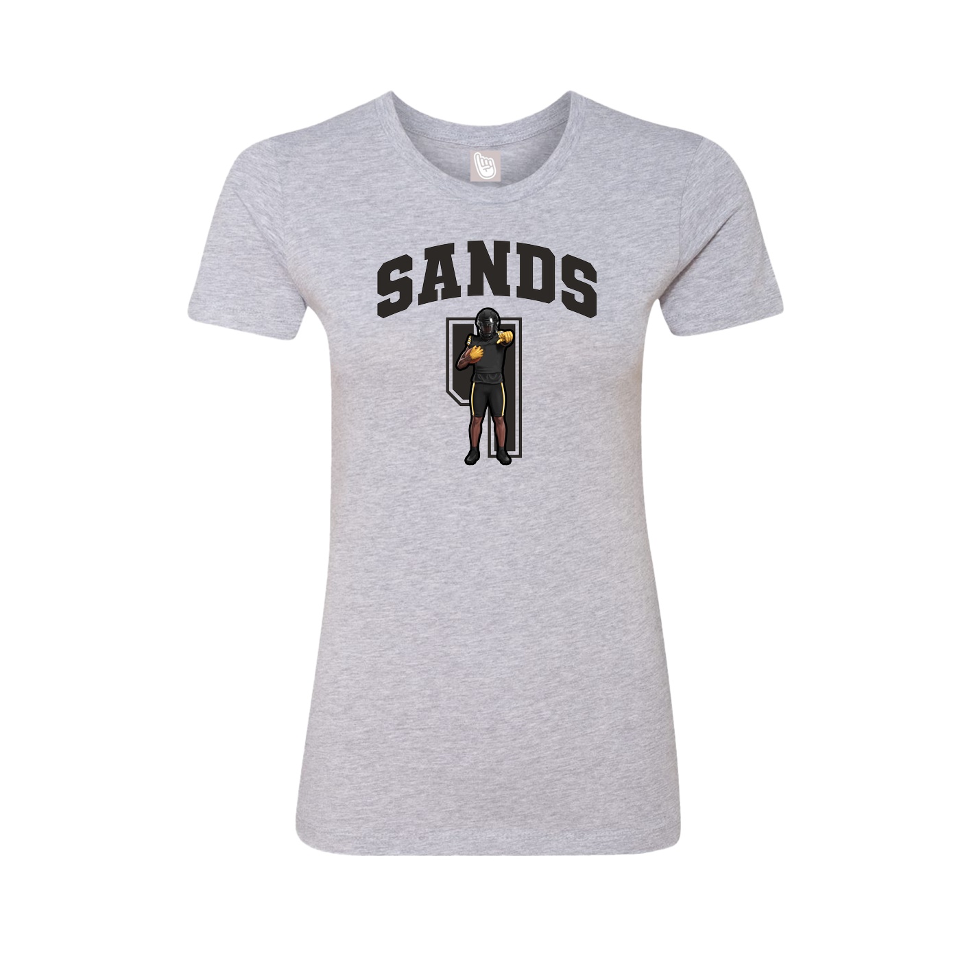 Fitted Women's Tee — Number in Grey