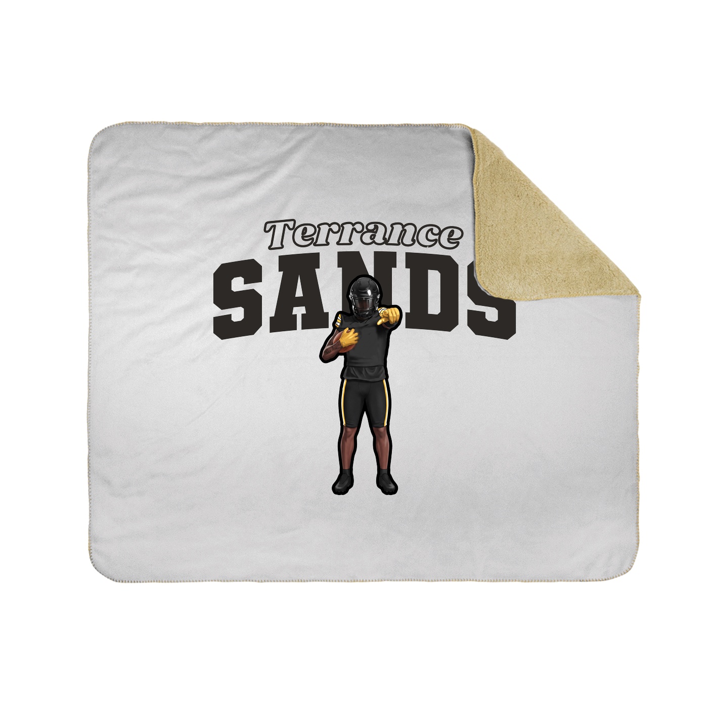 Throw Blanket — Name Arch in White