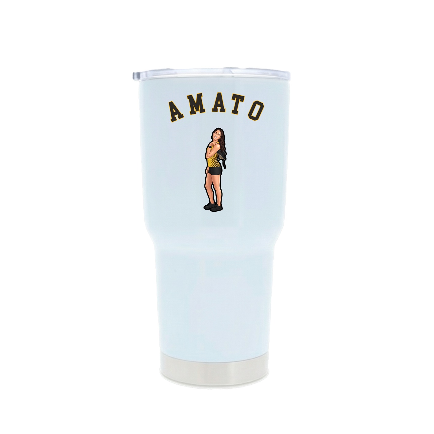 30oz Stainless Steel Tumbler — Shirsey Arch in White