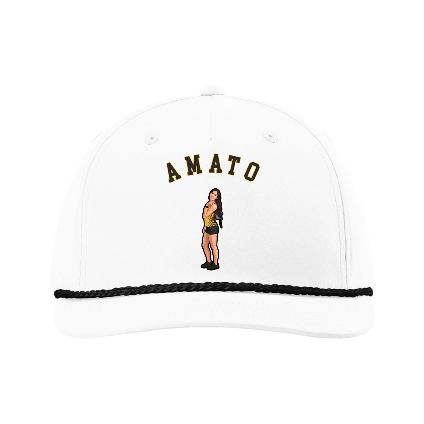 Five-Panel Classic Rope Cap — Shirsey Arch in White