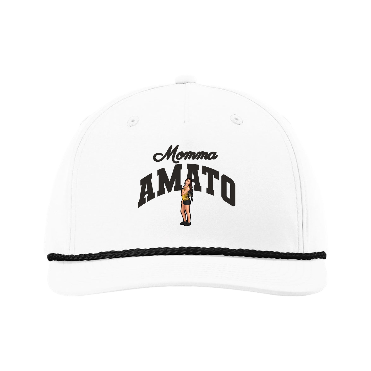 Five-Panel Classic Rope Cap — Mothers Day Arch in White