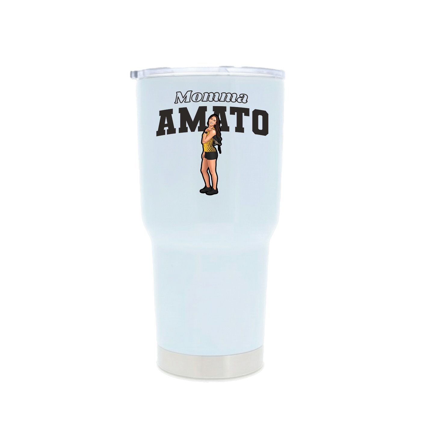 30oz Stainless Steel Tumbler — Mothers Day Block in White