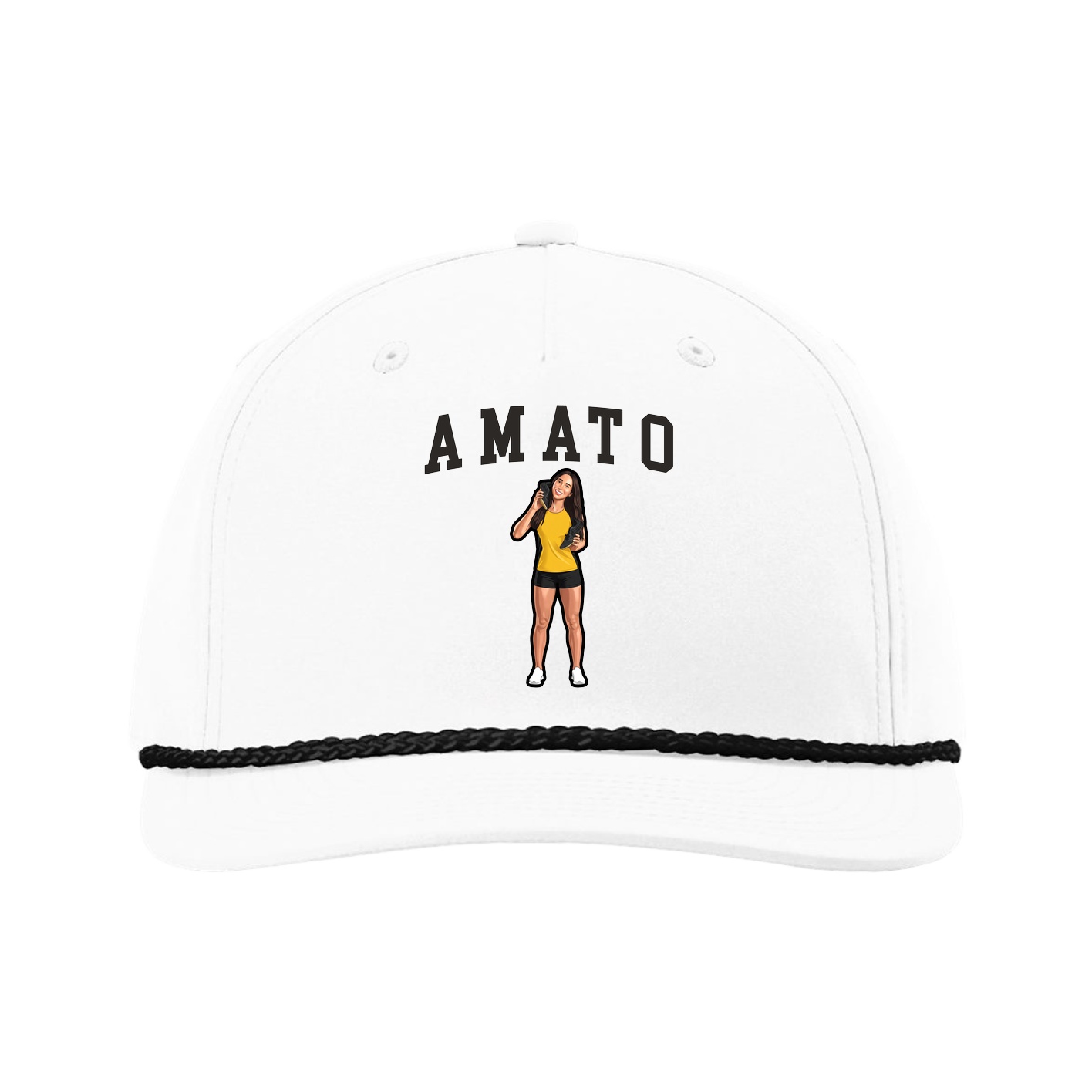 Five-Panel Classic Rope Cap — Shirsey in White