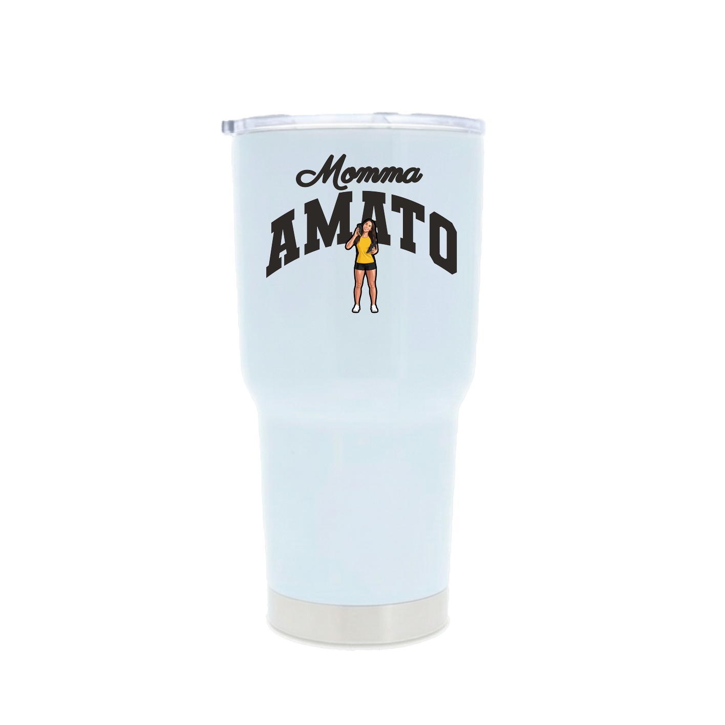 30oz Stainless Steel Tumbler — Mothers Day Arch in White