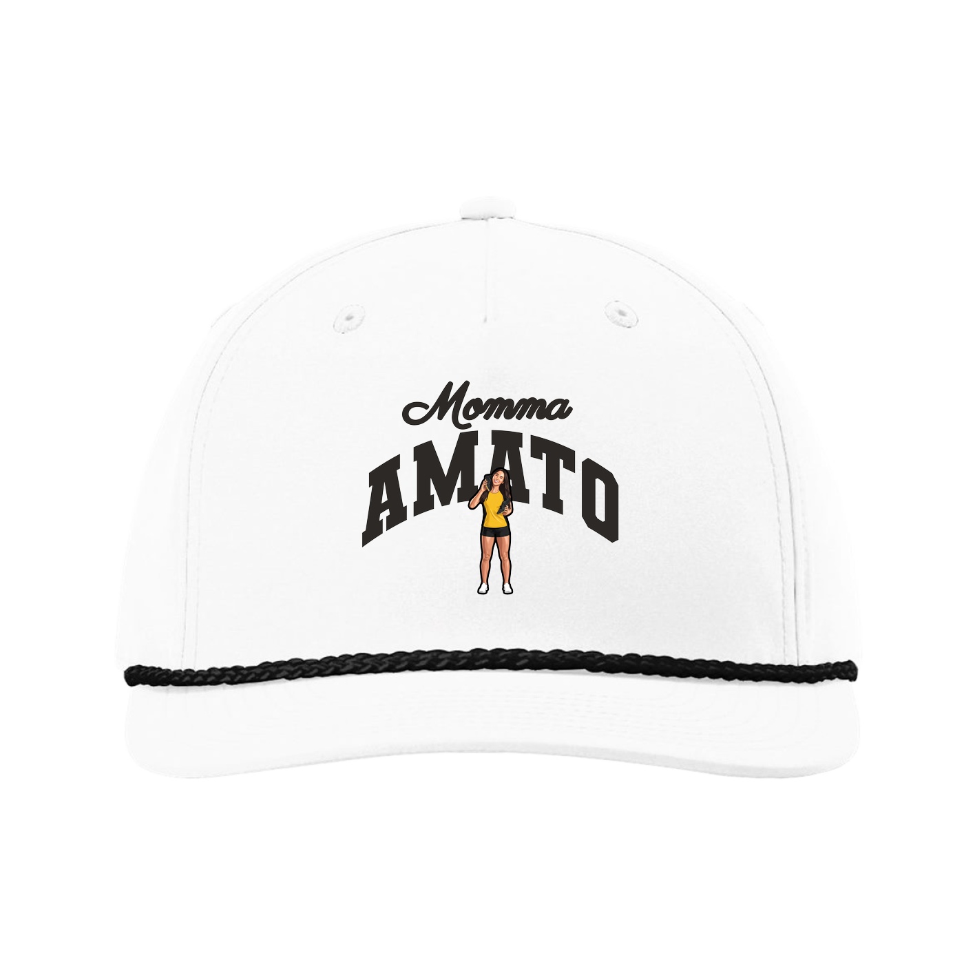 Five-Panel Classic Rope Cap — Mothers Day Arch in White
