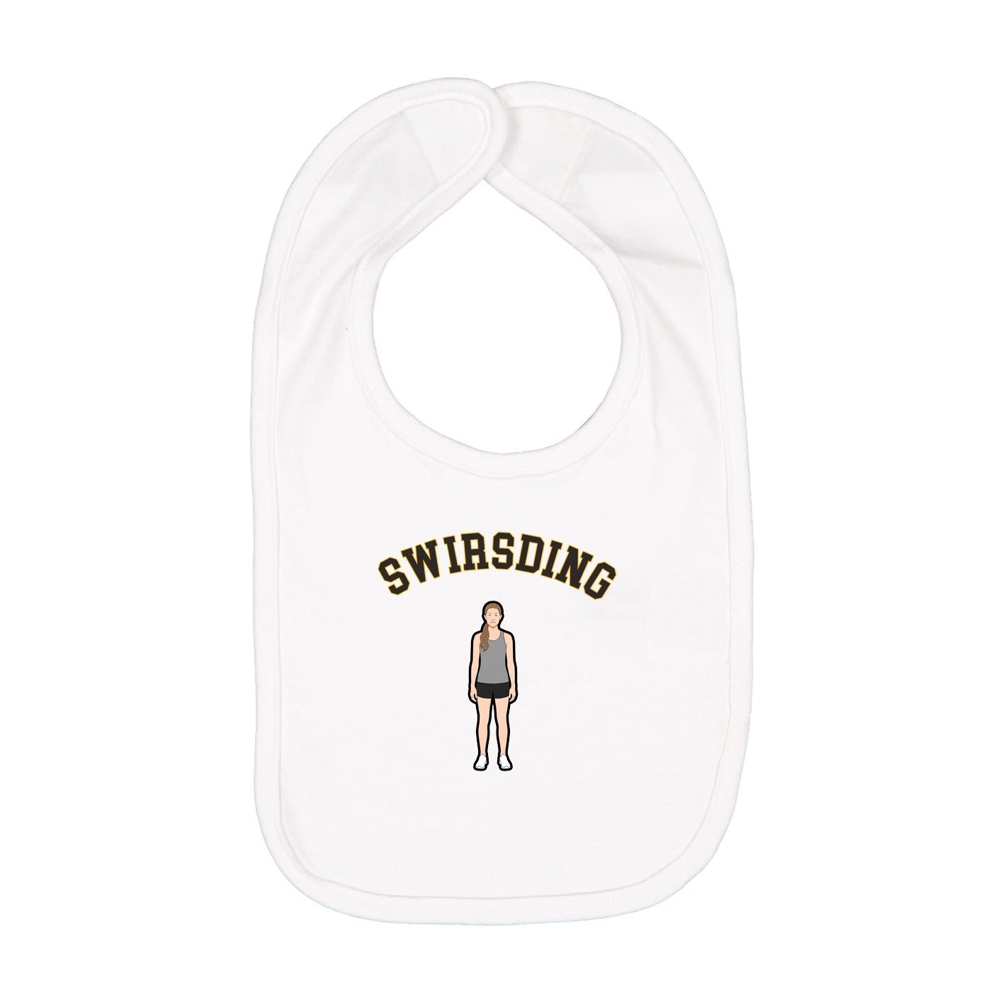 Infant Bib — Shirsey Arch in White