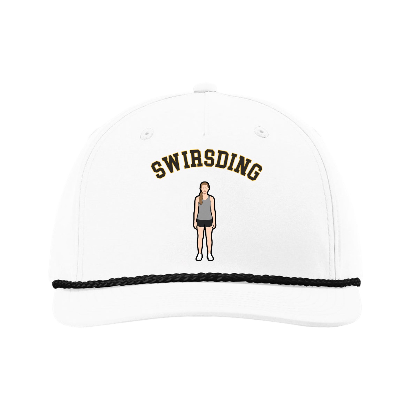 Five-Panel Classic Rope Cap — Shirsey Arch in White