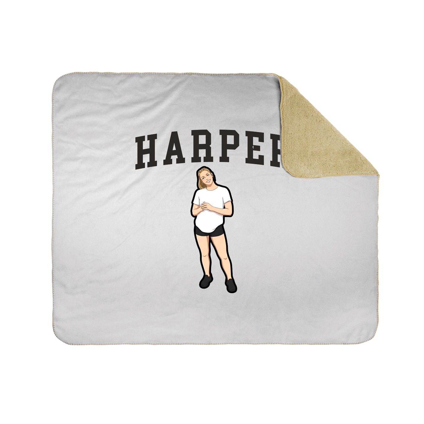 Throw Blanket — Shirsey in White