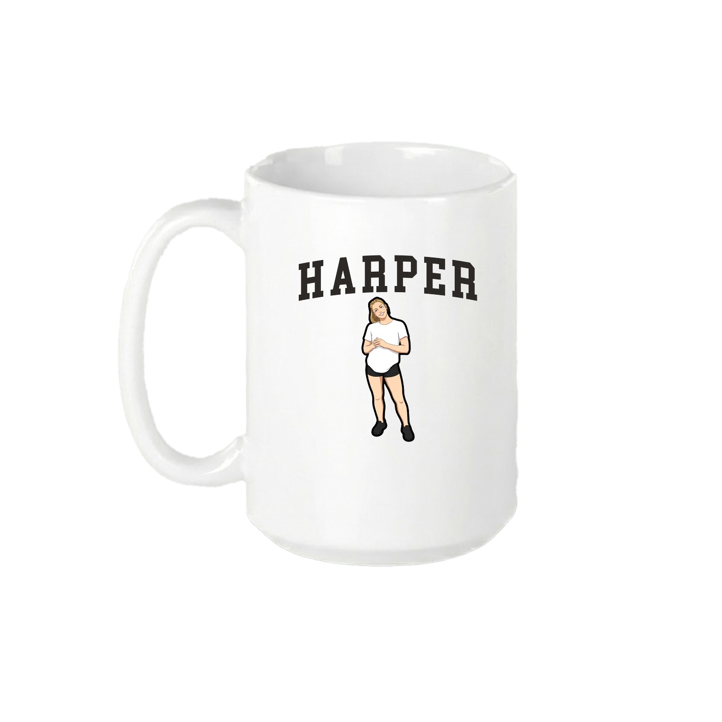 15oz Coffee Mug — Shirsey in White