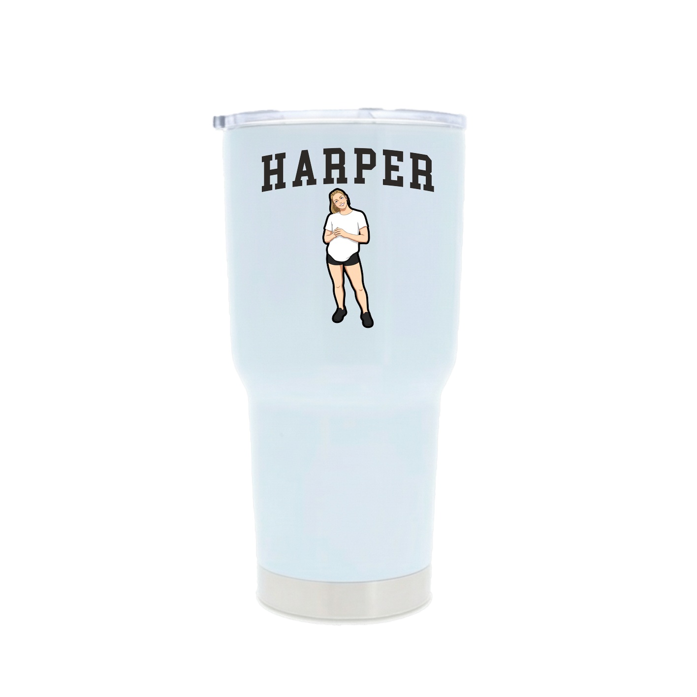 30oz Stainless Steel Tumbler — Shirsey in White