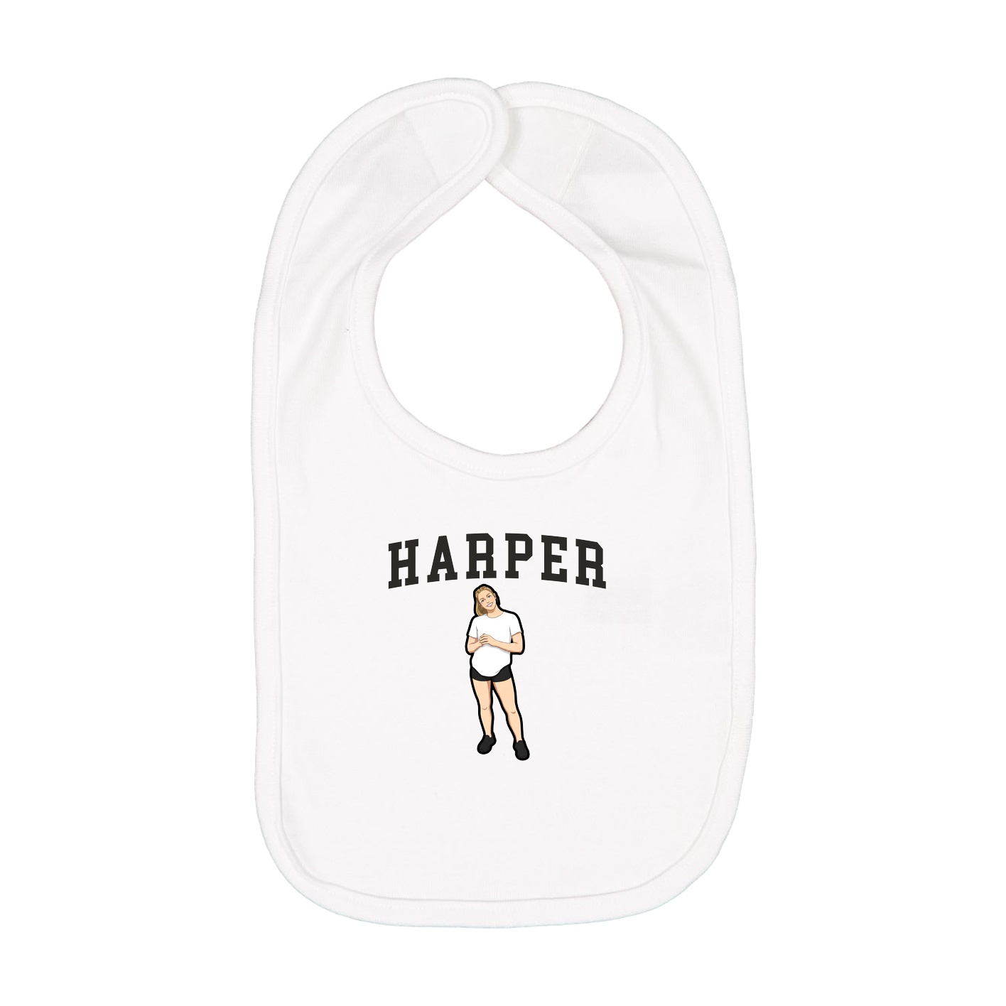 Infant Bib — Shirsey in White