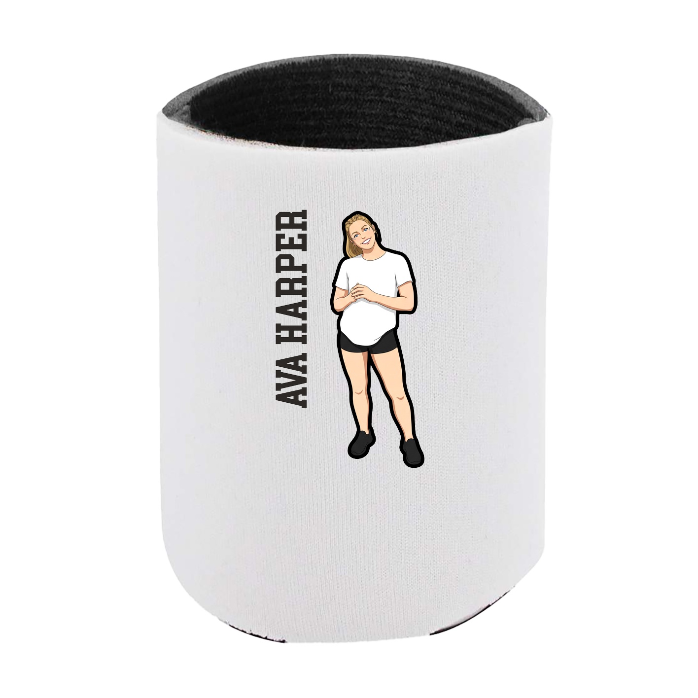 Can Holder — Name Vertical in White