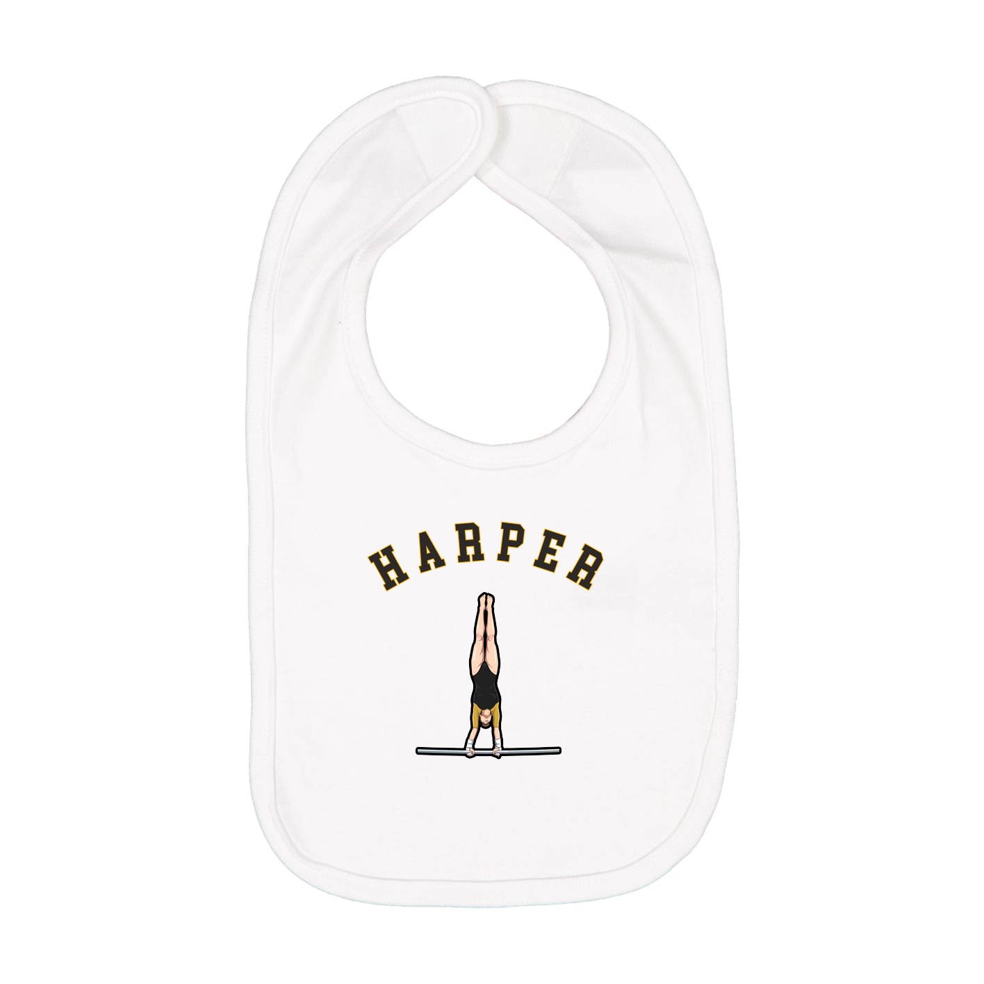 Infant Bib — Shirsey Arch in White