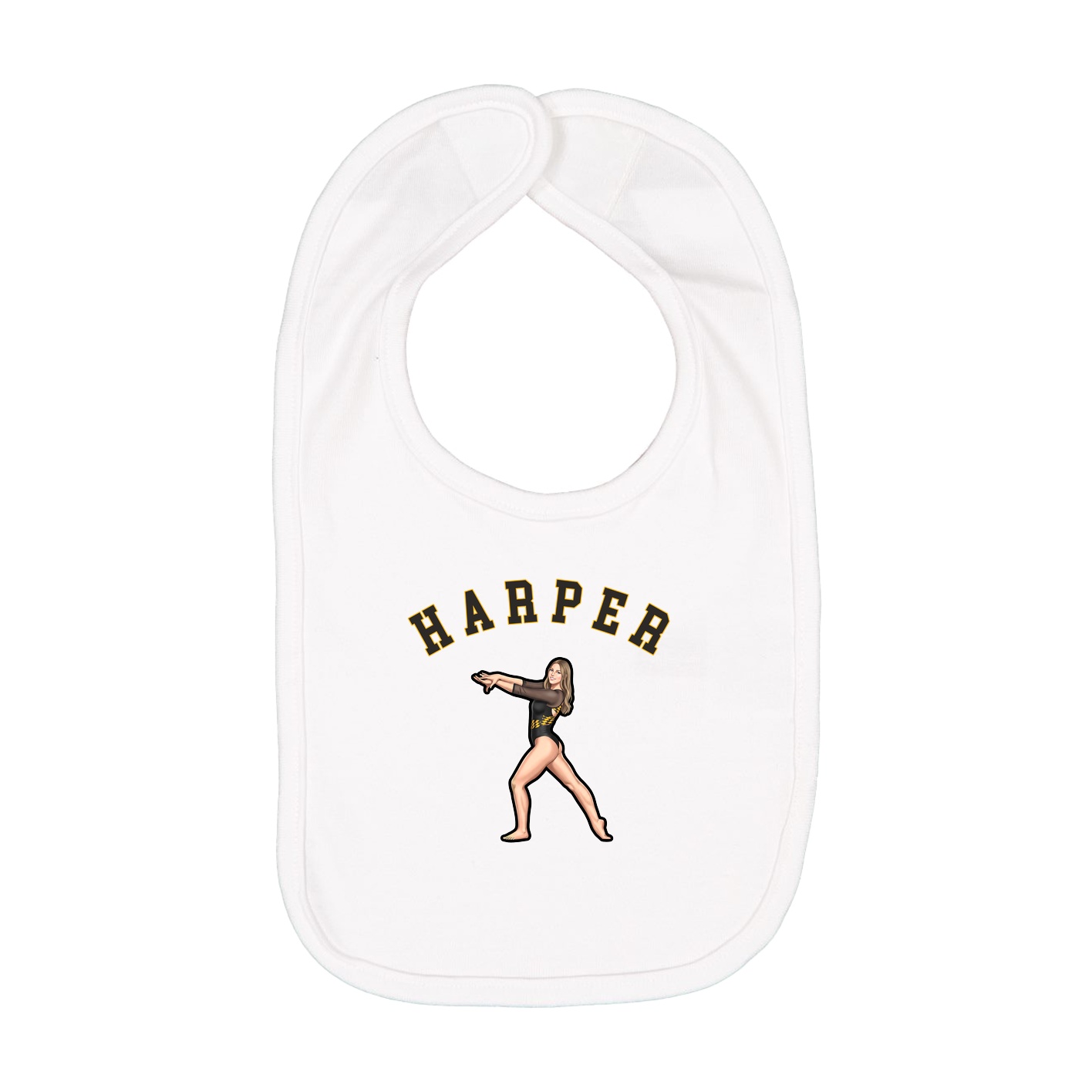 Infant Bib — Shirsey Arch in White