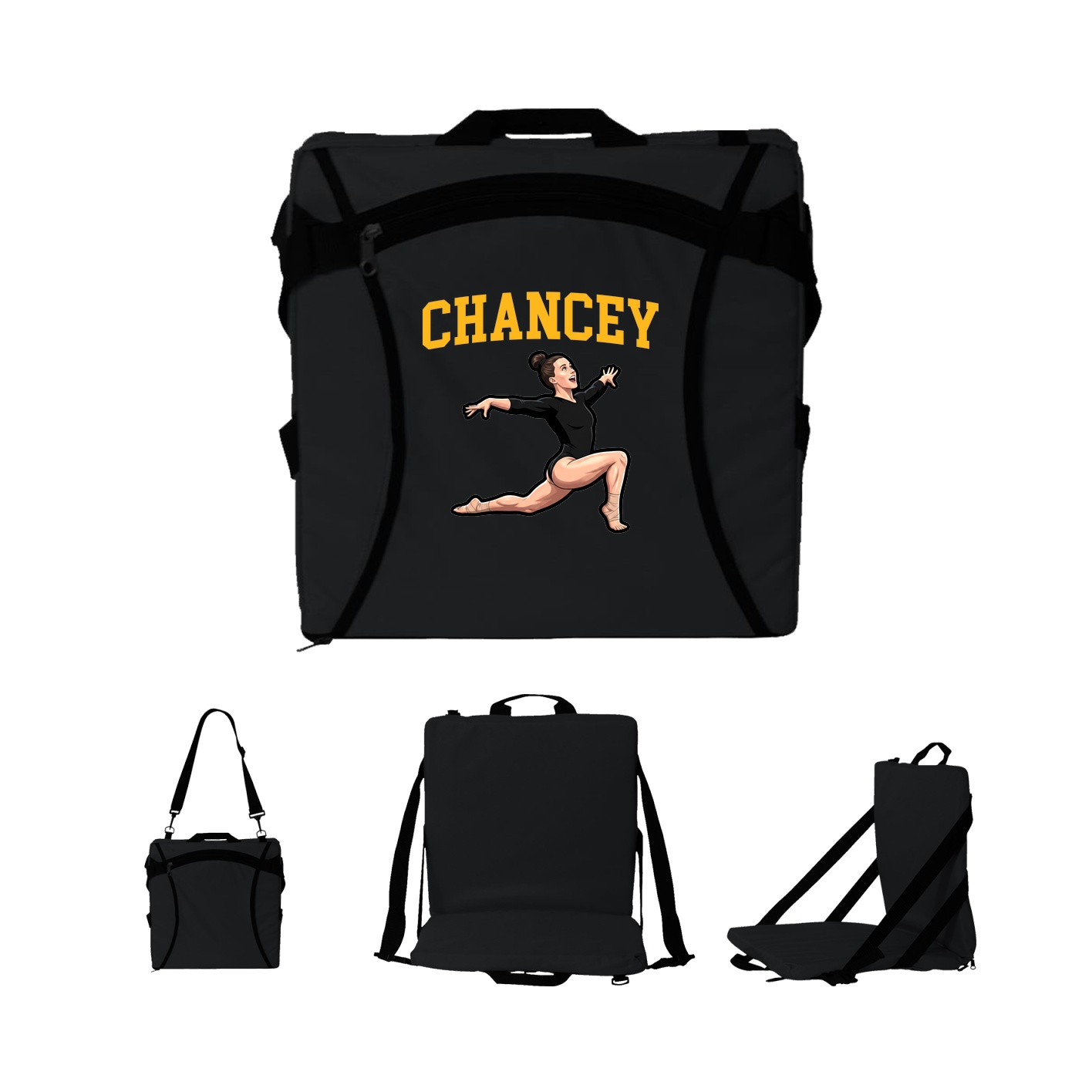 Folding Stadium Seat — Shirsey in Black