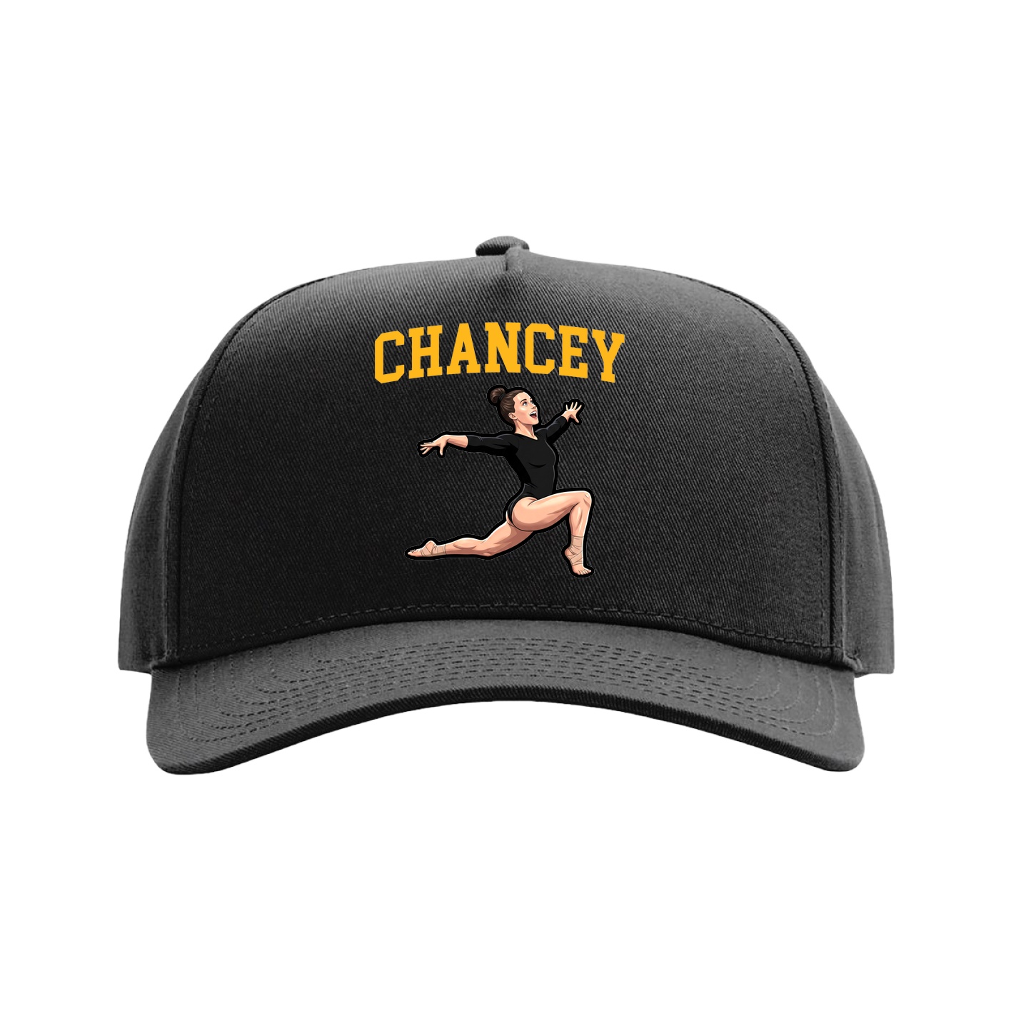 Full Fabric Five-Panel Champ Cap — Shirsey in Black