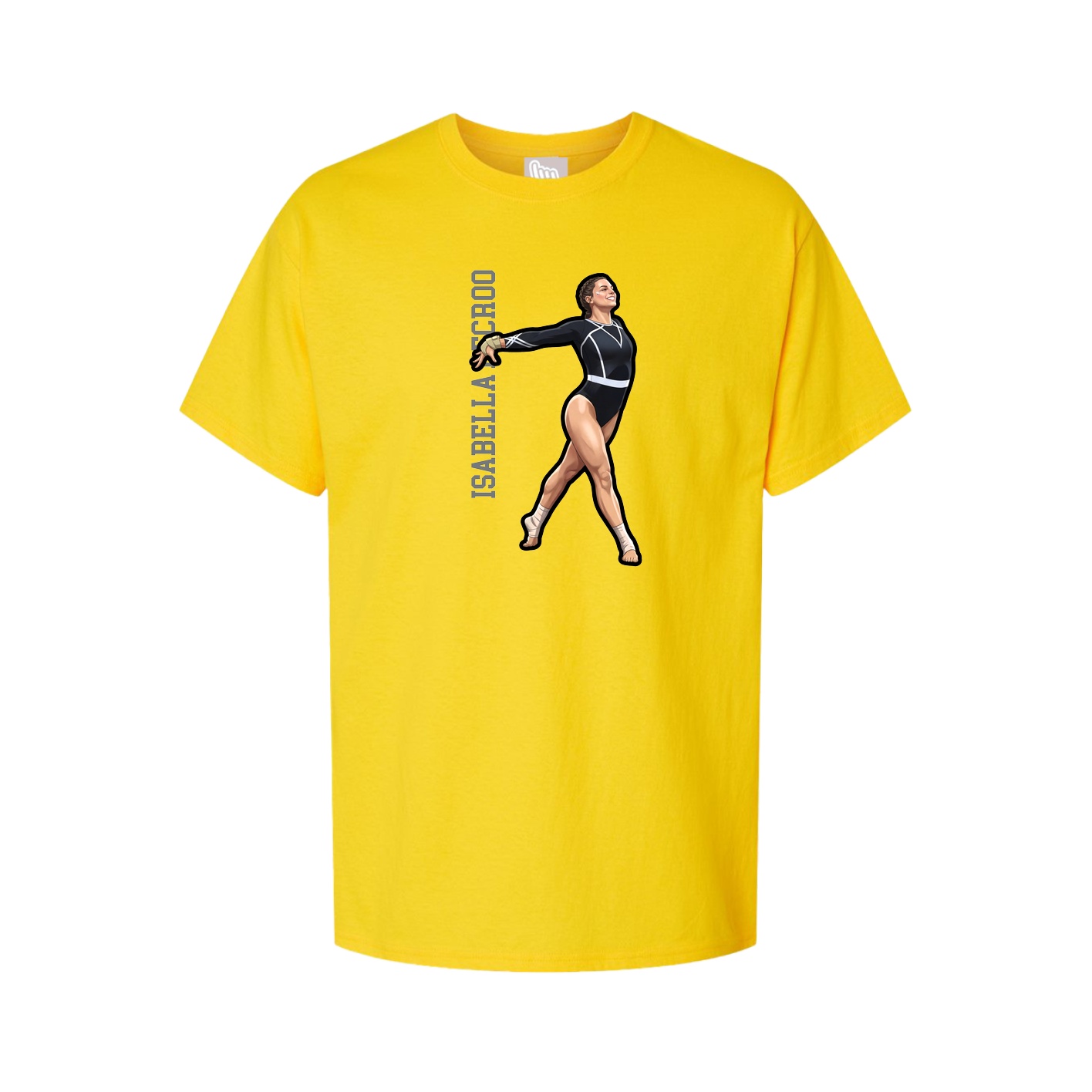 Youth Tee — Name Vertical in Gold