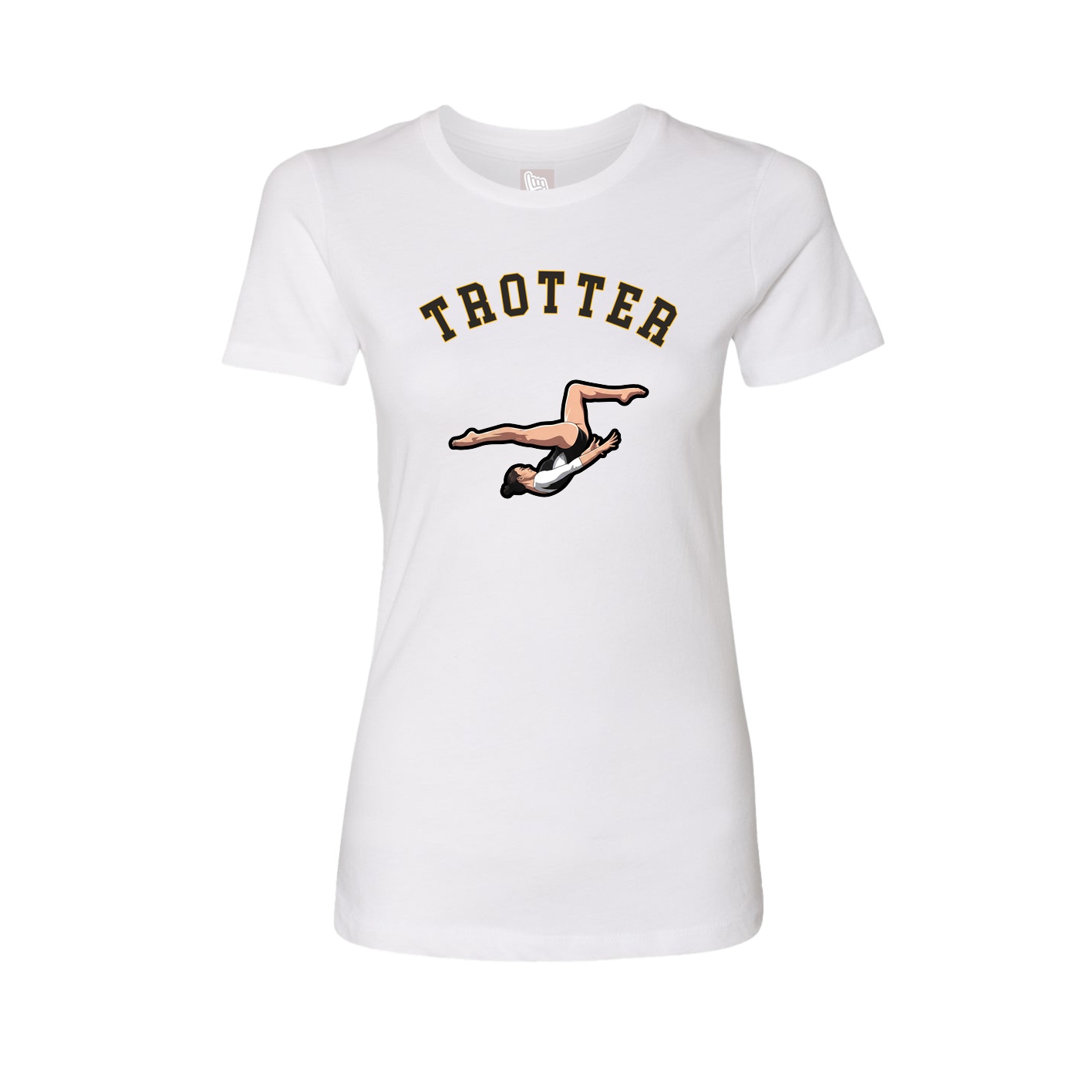 Fitted Women's Tee — Shirsey Arch in White