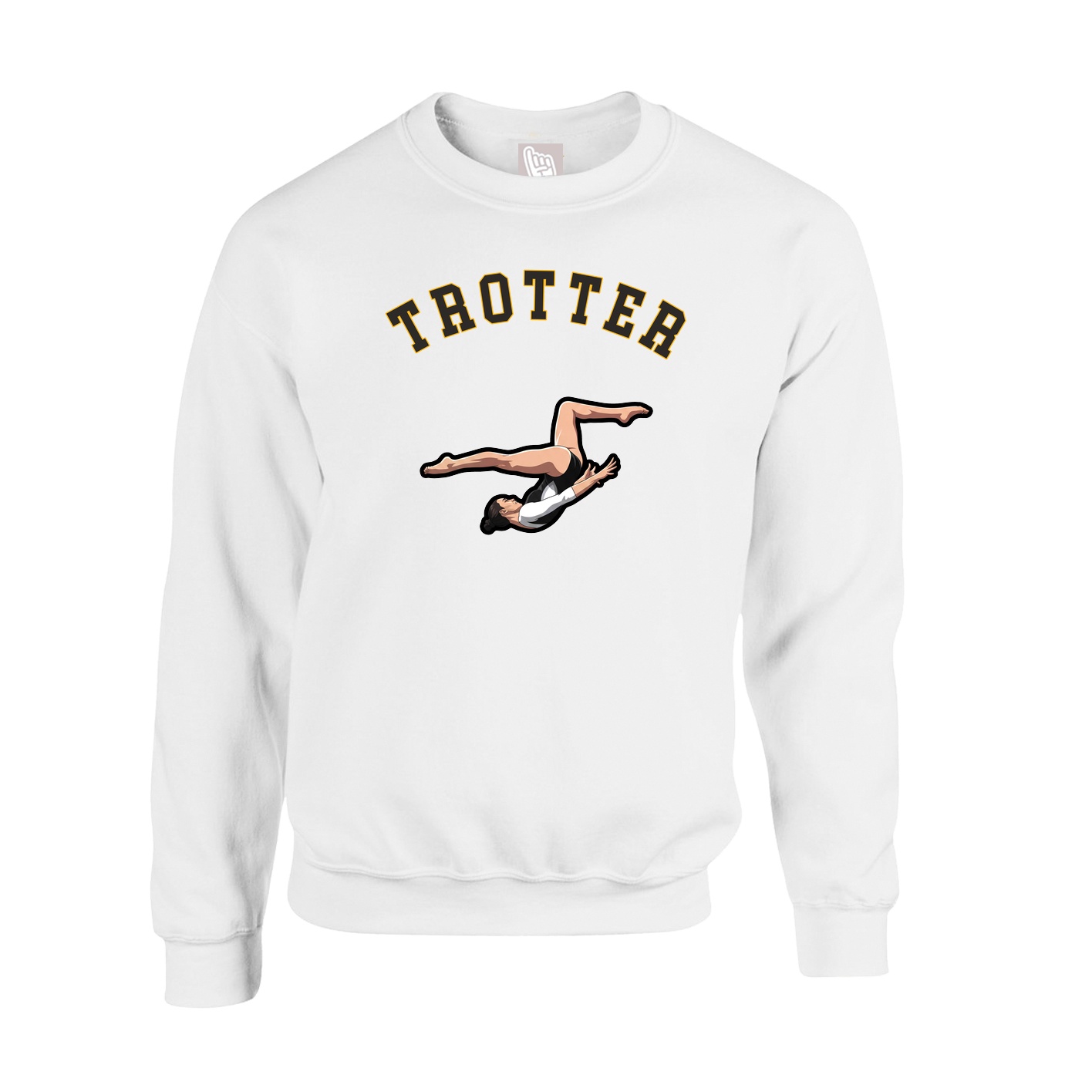 Fleece Crew — Shirsey Arch in White
