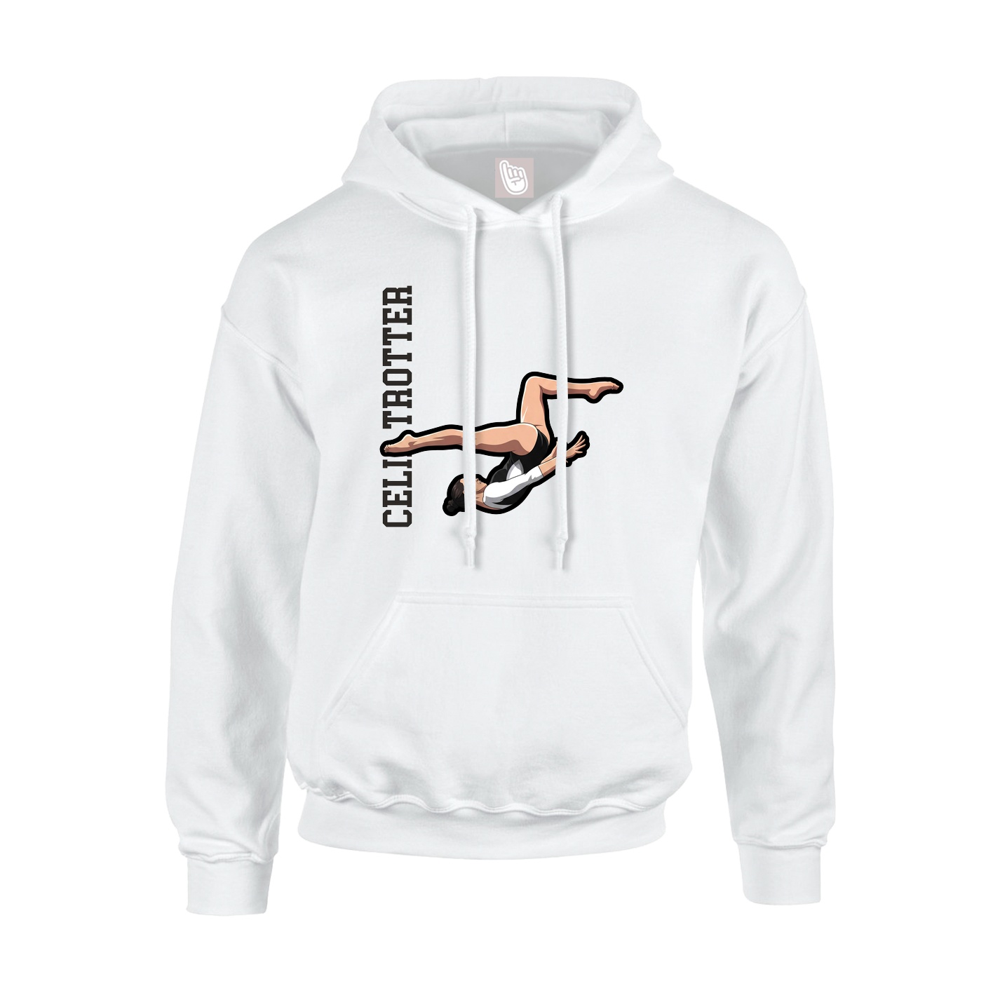 Hoodie — Name Vertical in White