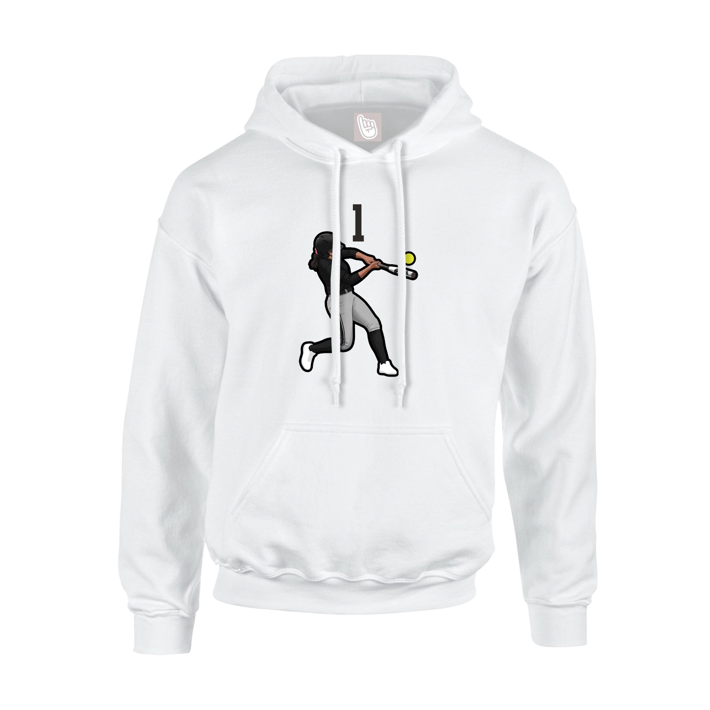 Hoodie — Number Top in White