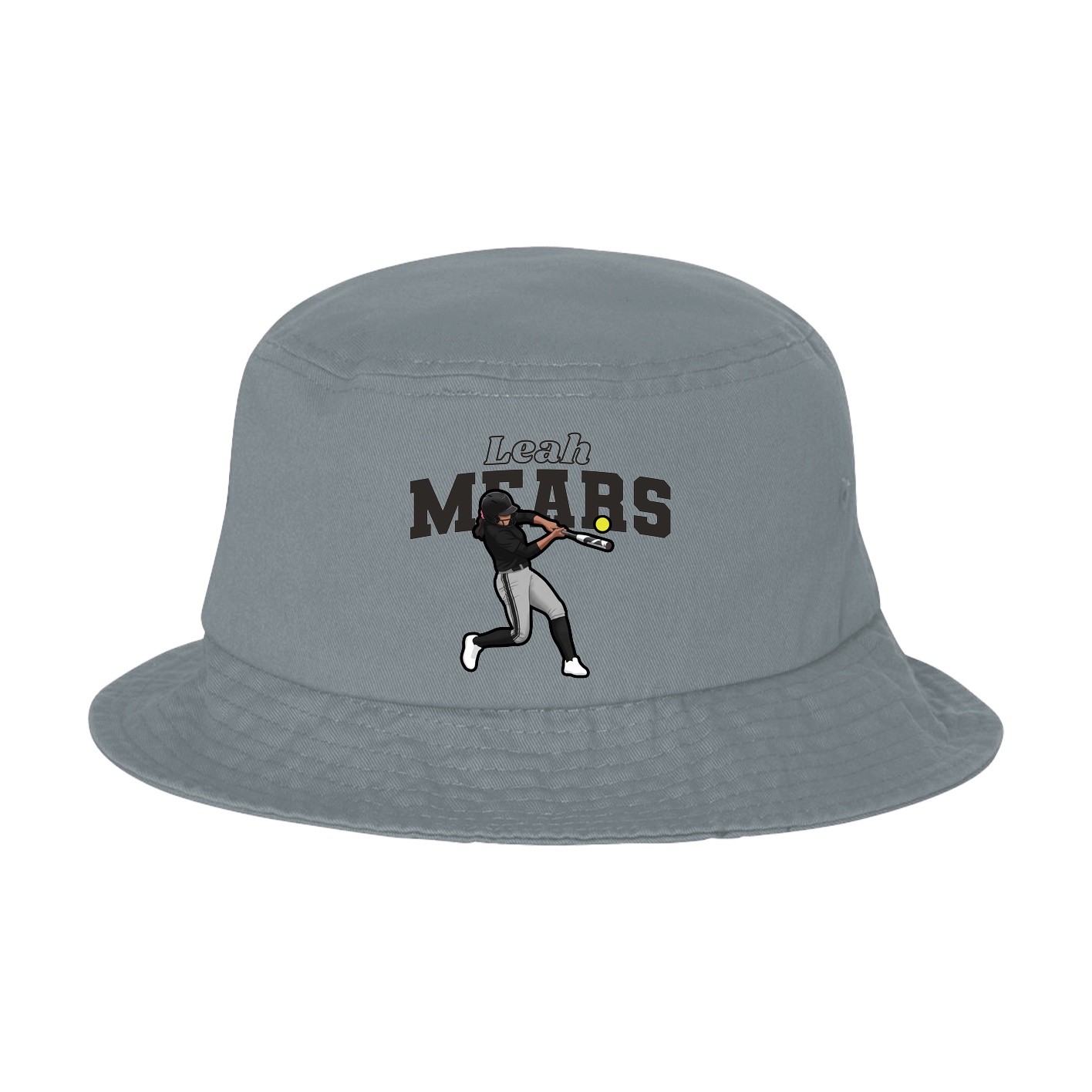 Bucket Cap — Name Arch in Grey
