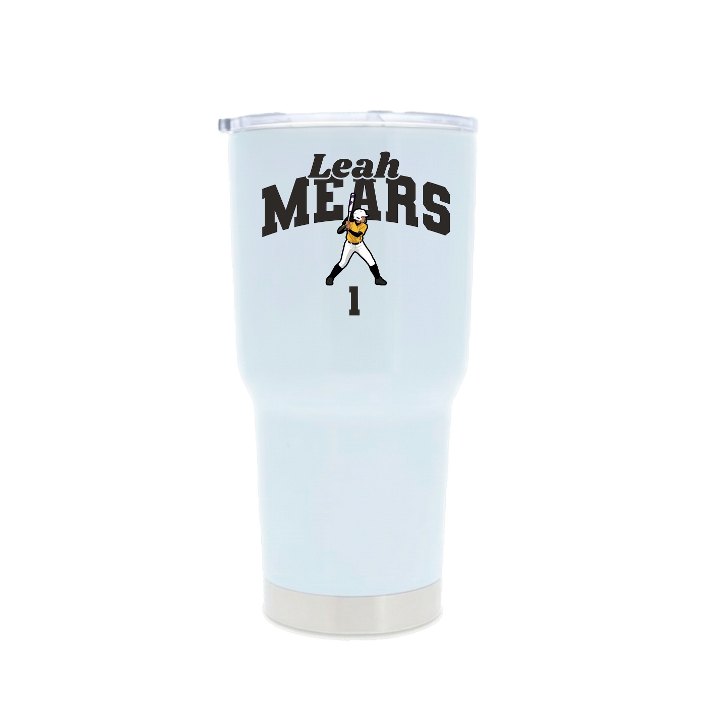 30oz Stainless Steel Tumbler — Signature Arch in White