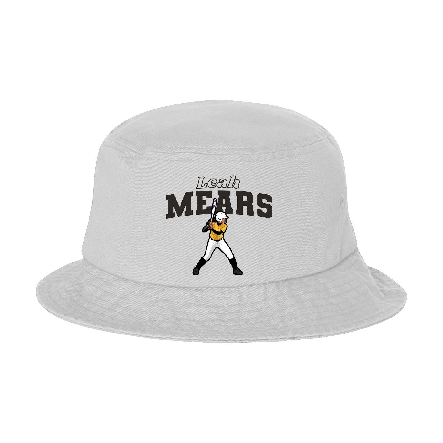 Bucket Cap — Name Arch in White