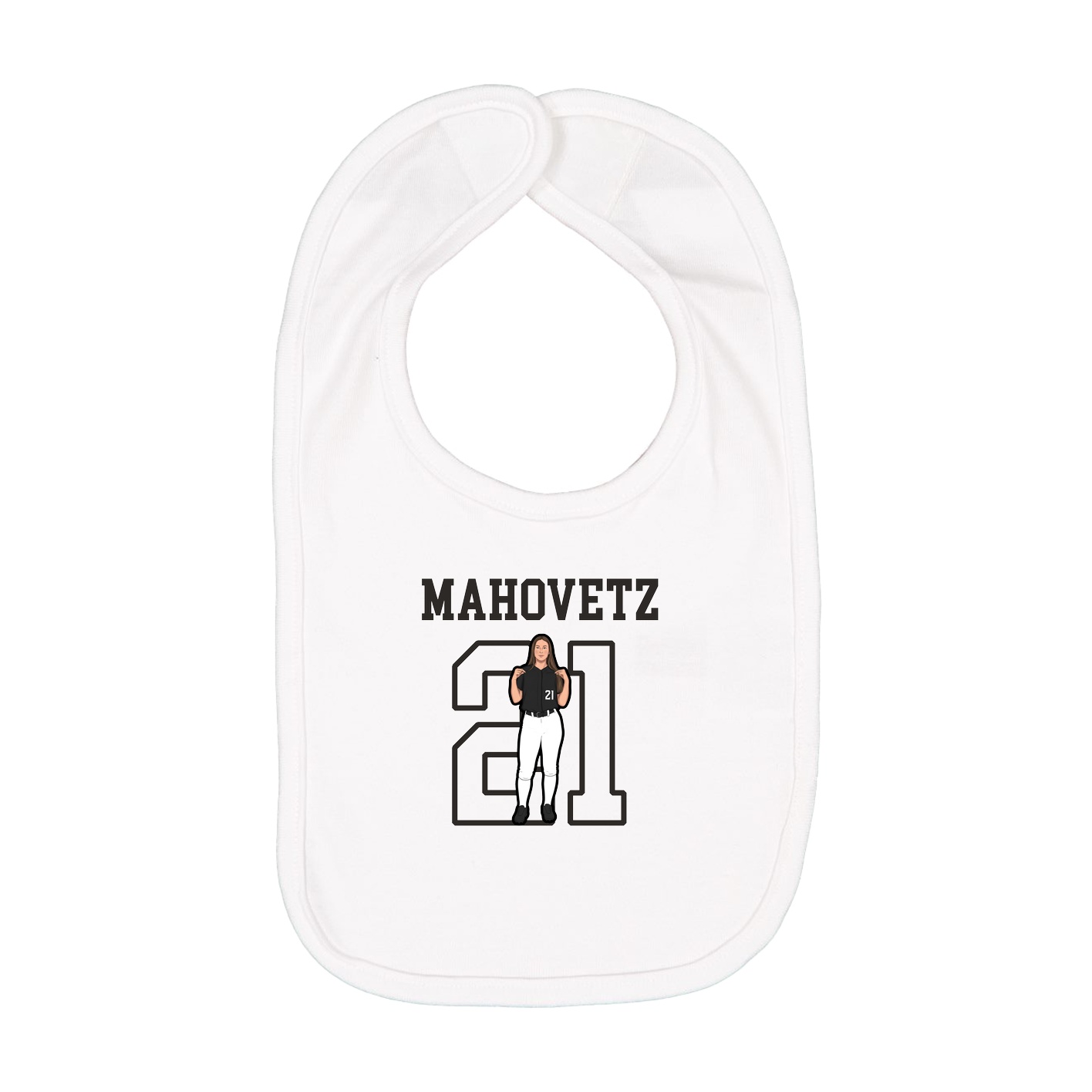 Infant Bib — Shirsey in White